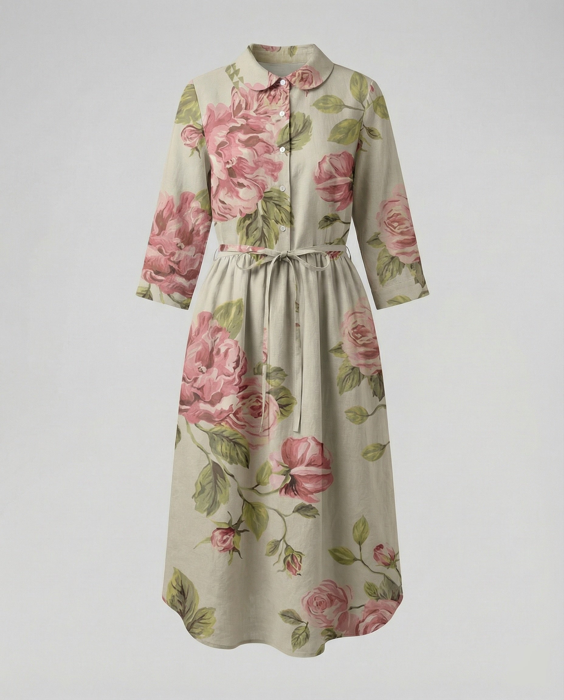Ladies' Maxi Dress Shirt Dress Daisy