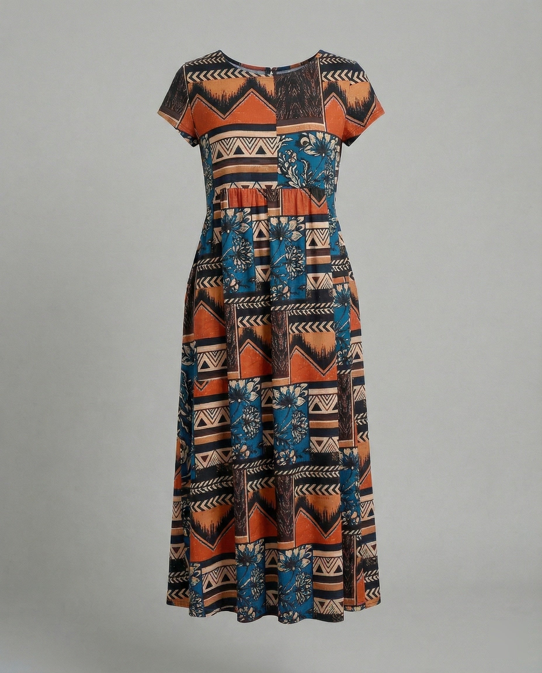 Women's Maxi Dress Patchwork A-Line
