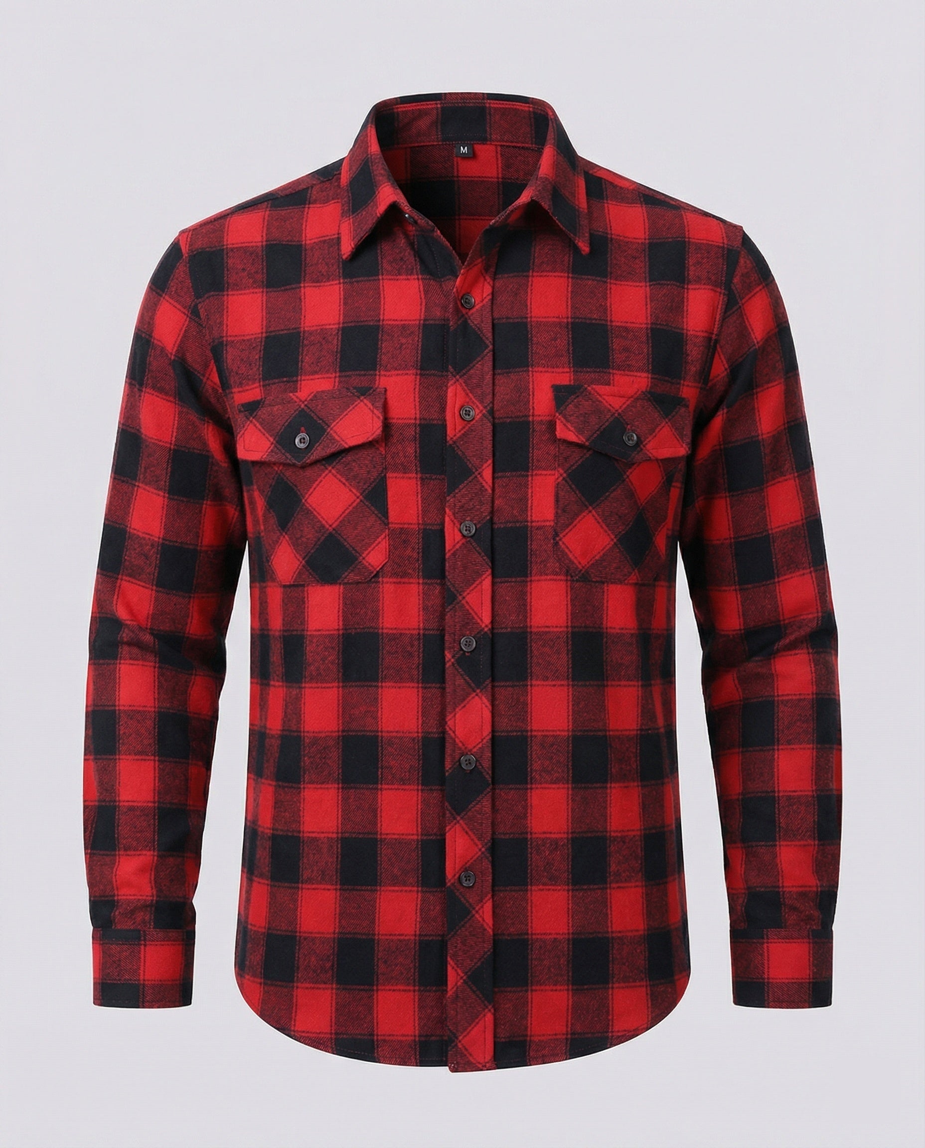 Men's Flannel Shirt Checked Casual
