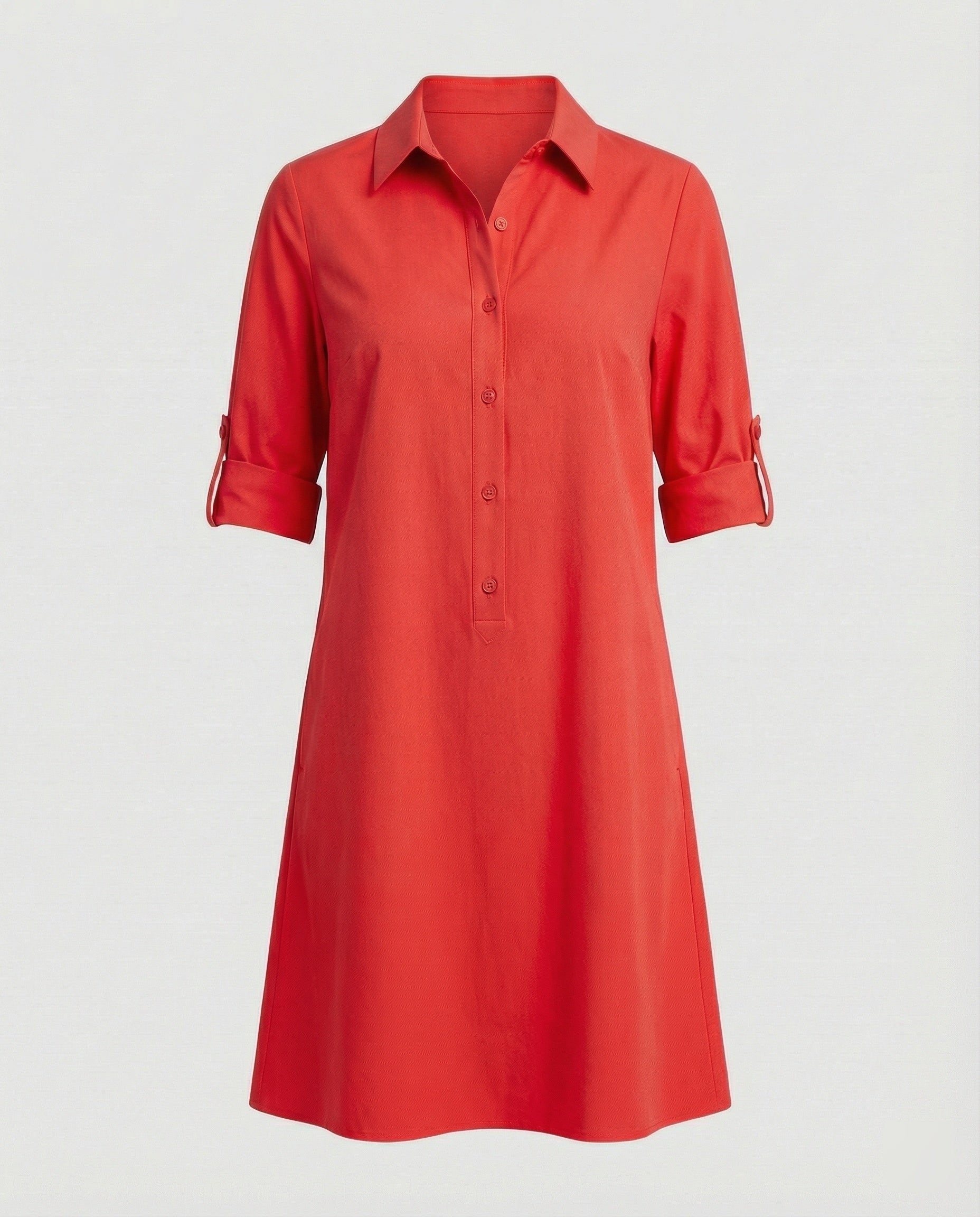 Women Shirt Dress Cotton Casual