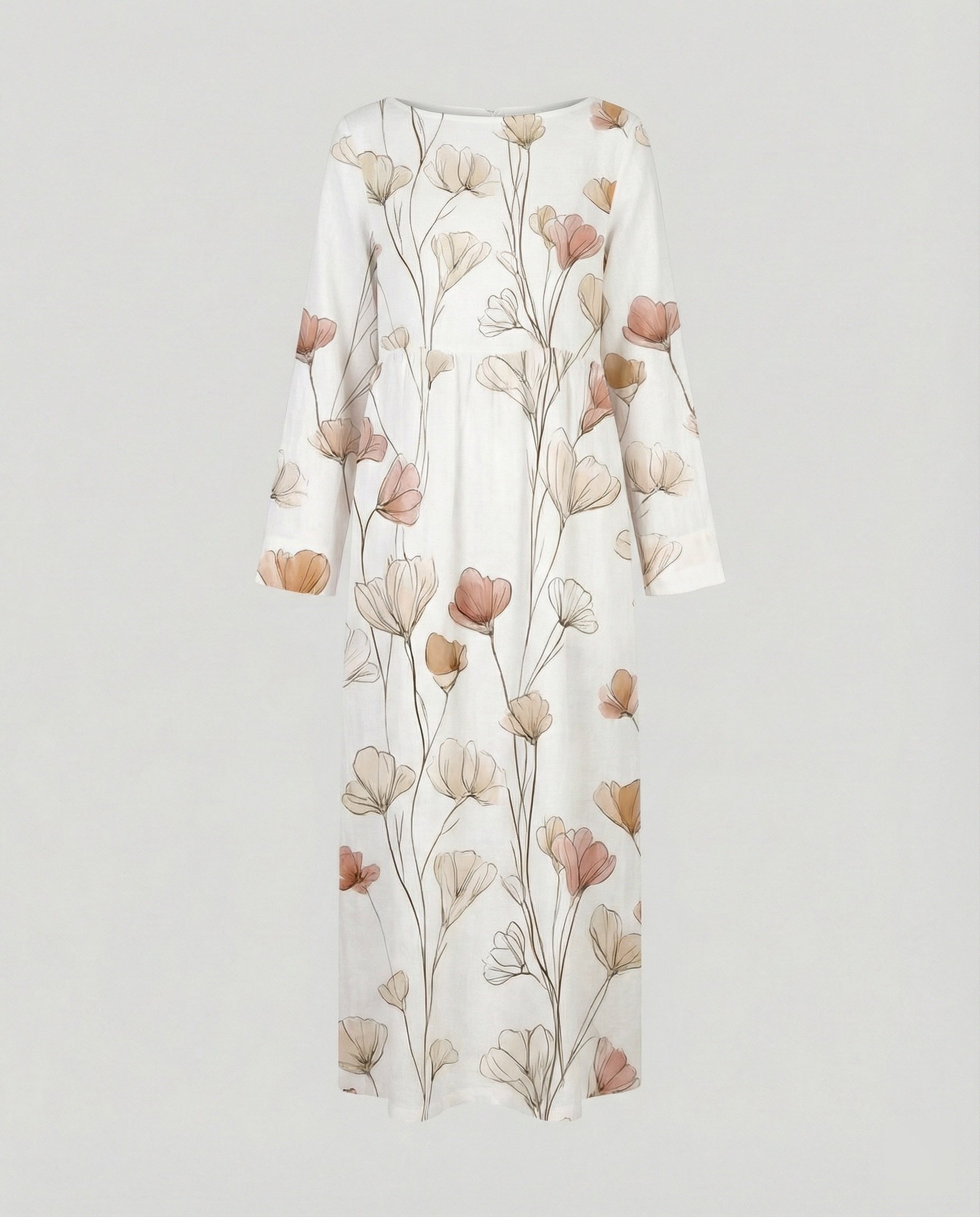 Ladies maxi dress floral with pockets