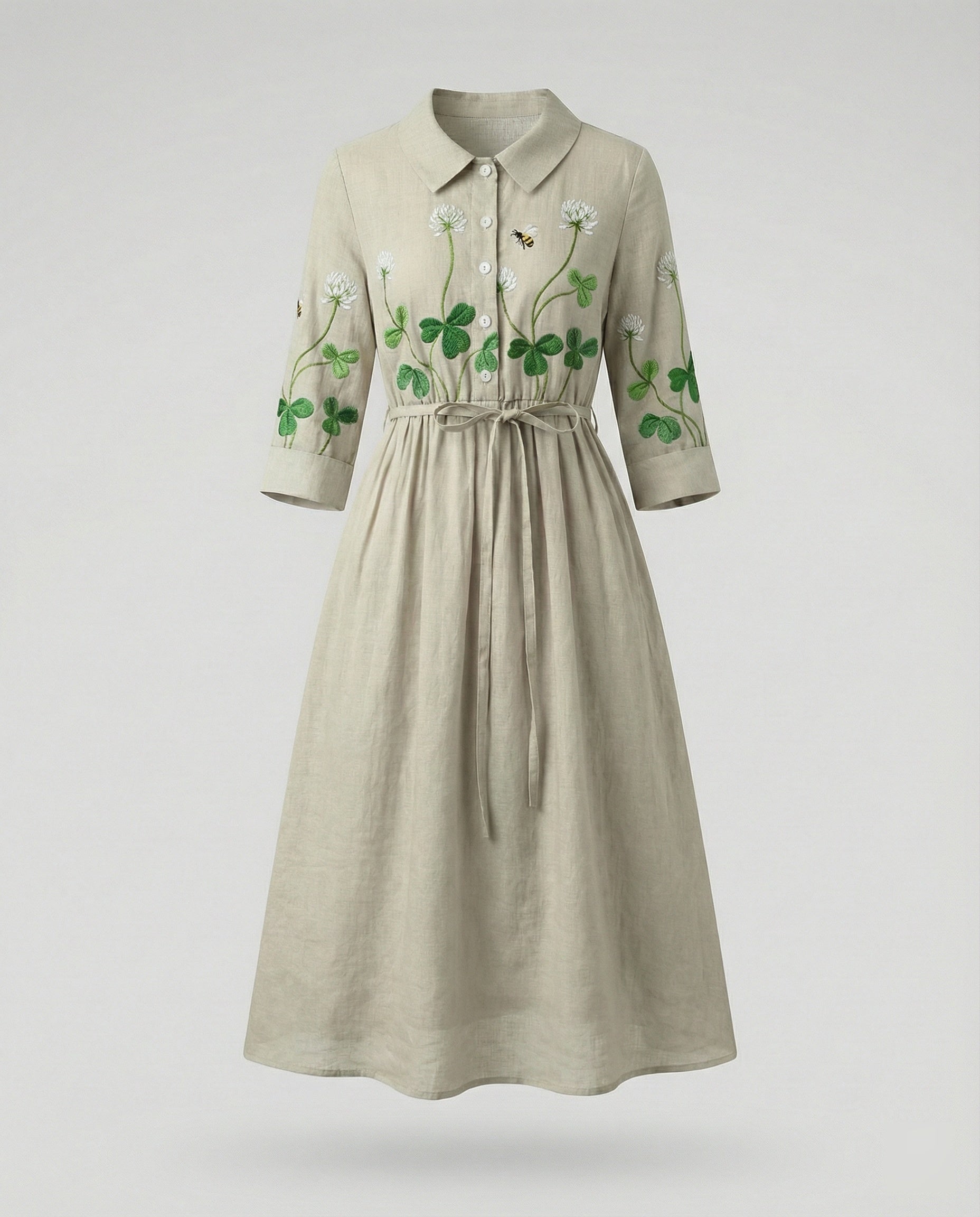 Ladies' Maxi Dress Shirt Dress Daisy