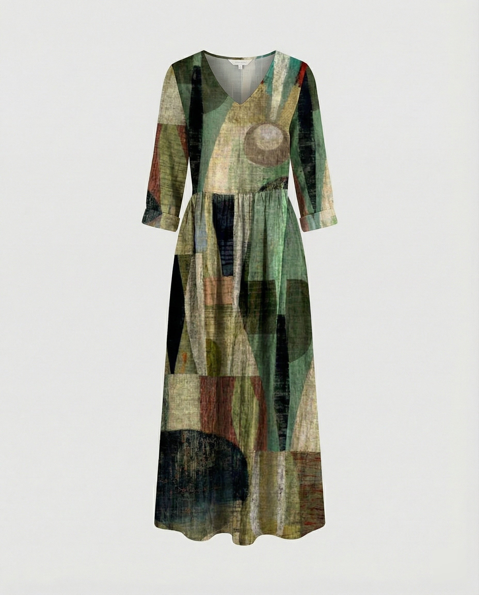 Women's Boho Maxi Dress Summer Linen Look