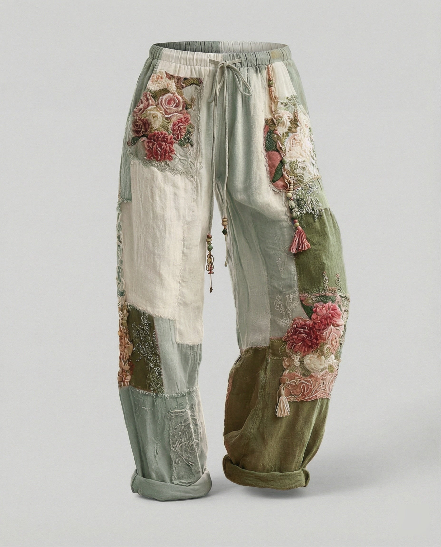 Women's Harem Pants Boho Patchwork