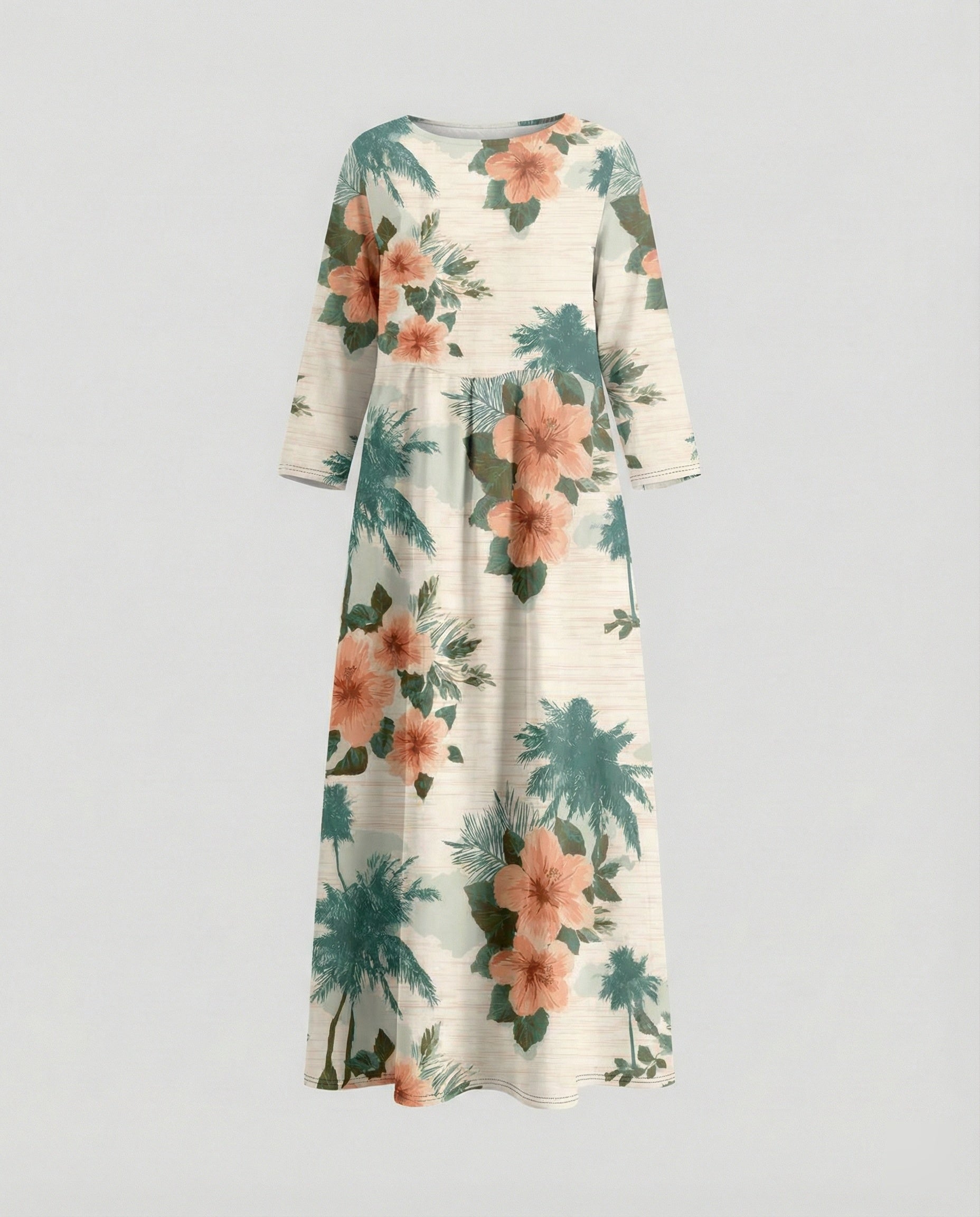 Ladies maxi dress floral with pockets