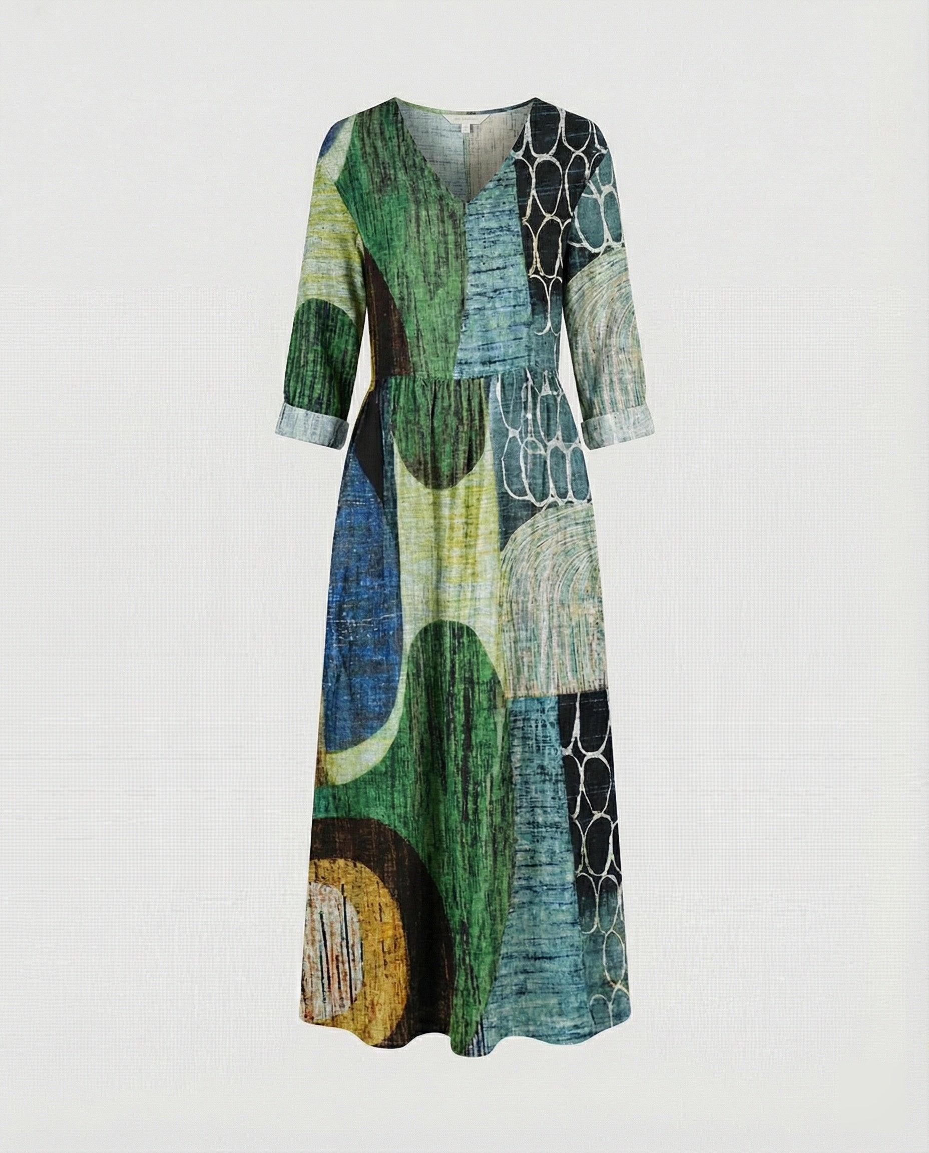 Women's Boho Maxi Dress Summer Linen Look