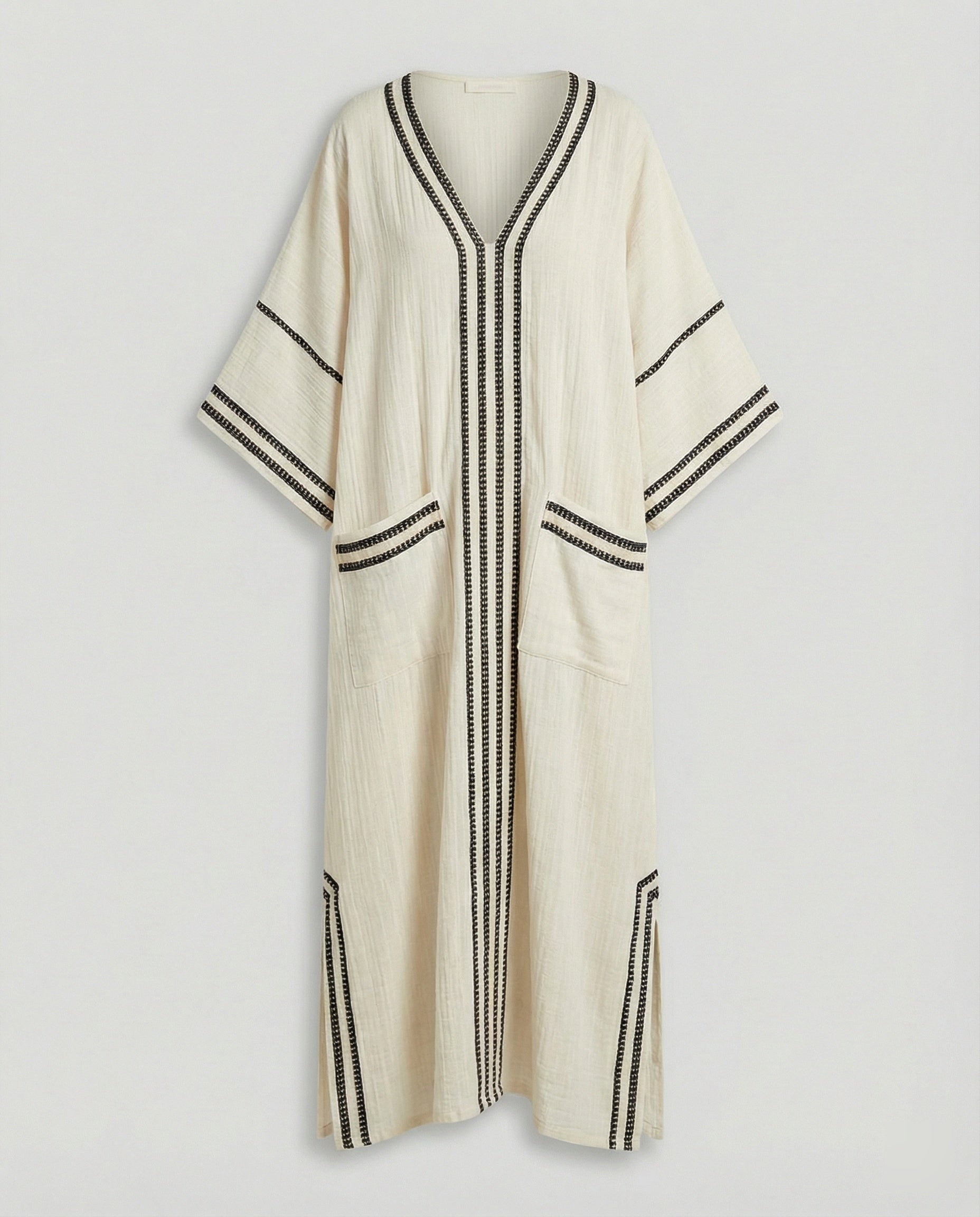 Linen Kaftan Maxi Dress Women