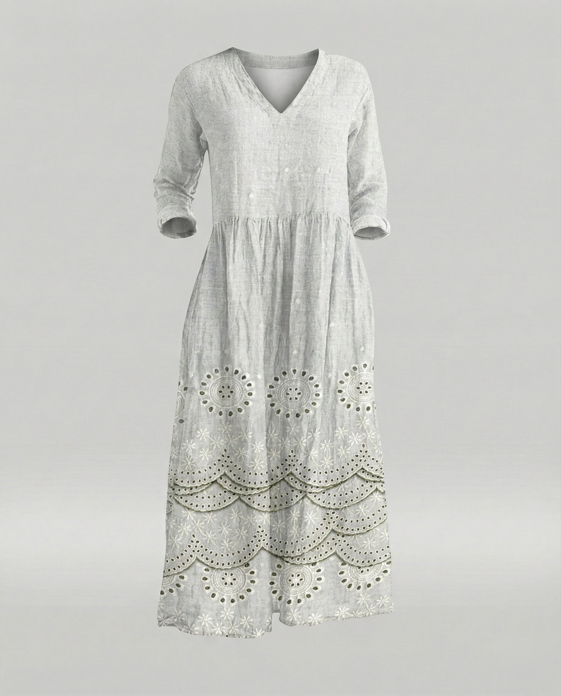 Women's Boho Maxi Dress Summer Linen Look