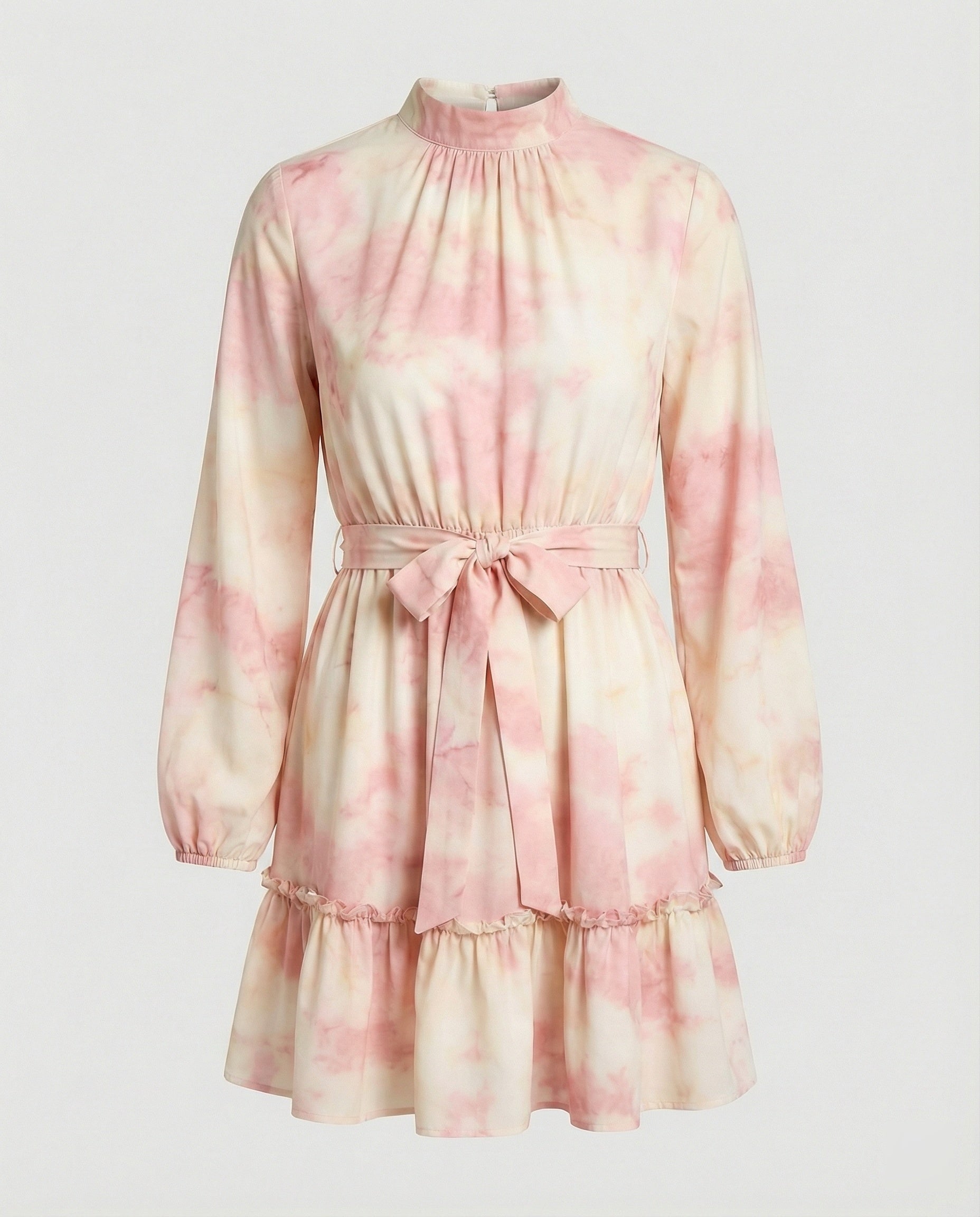 Women's casual dress mini with ruffle