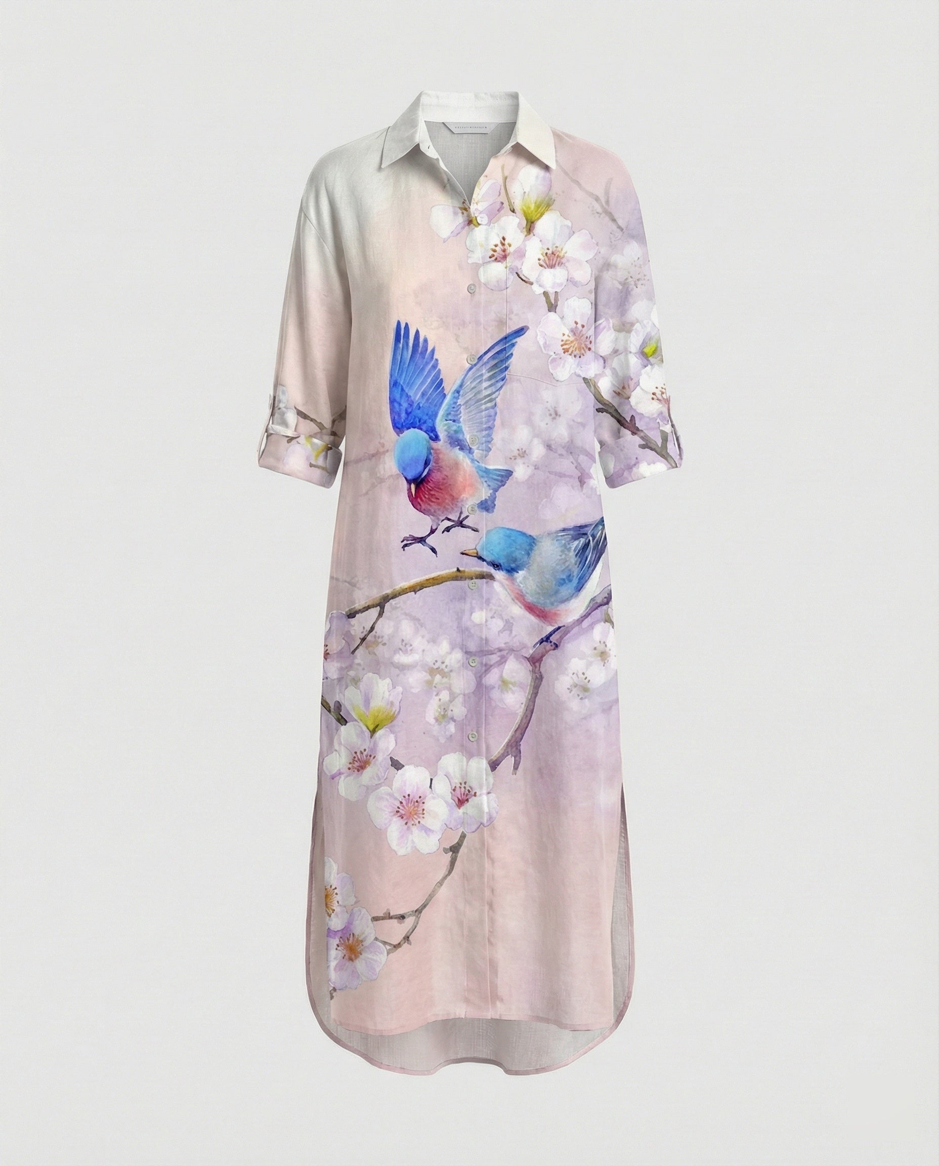 Women's Kaftan Dress Long Silk Look