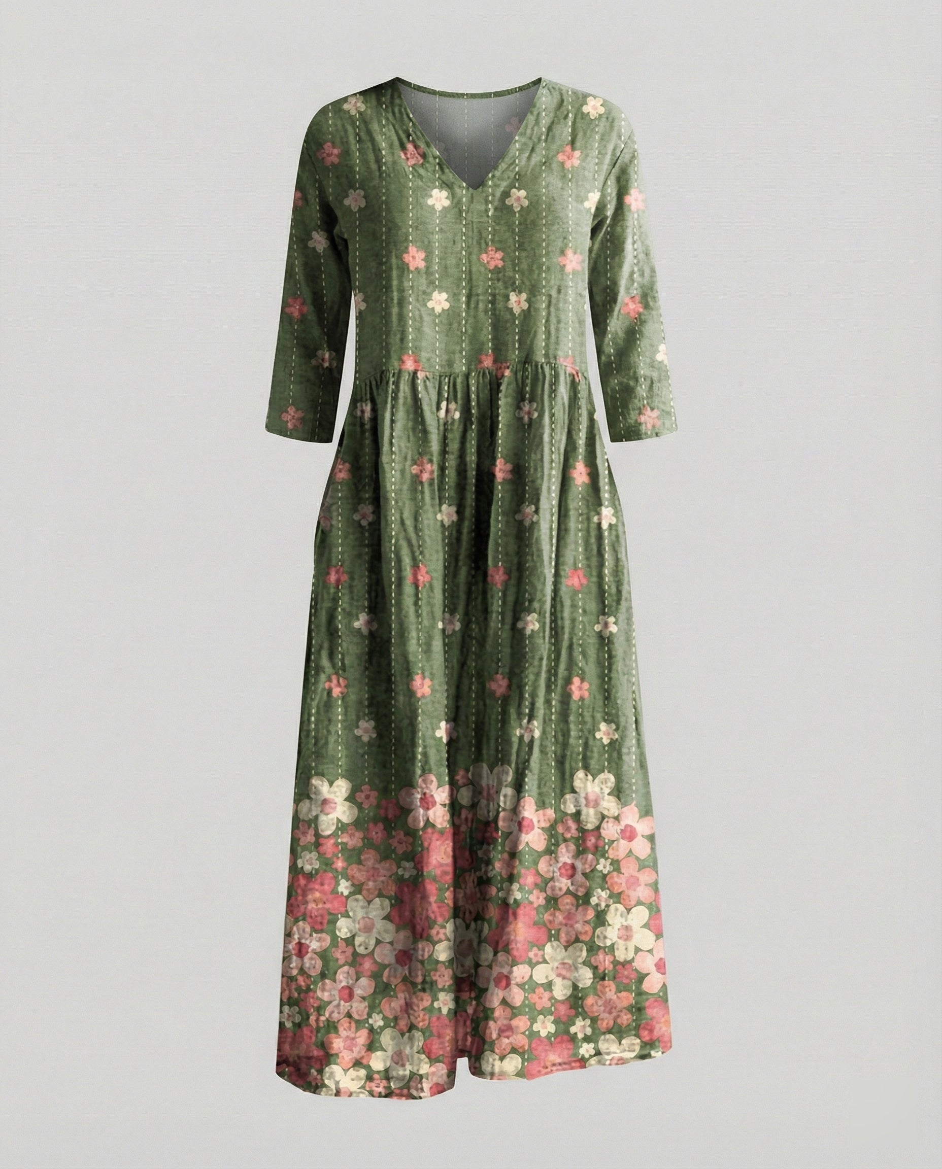 A-Line Maxi Dress Women With Pockets