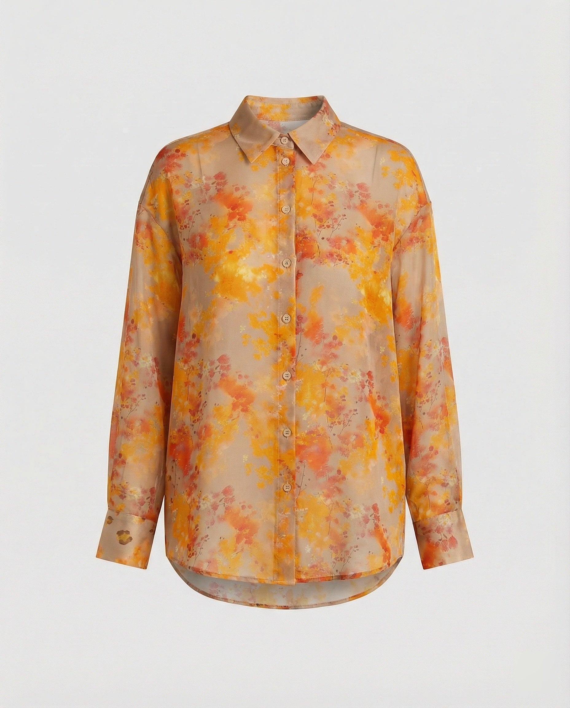 Light blouse women watercolor flowers