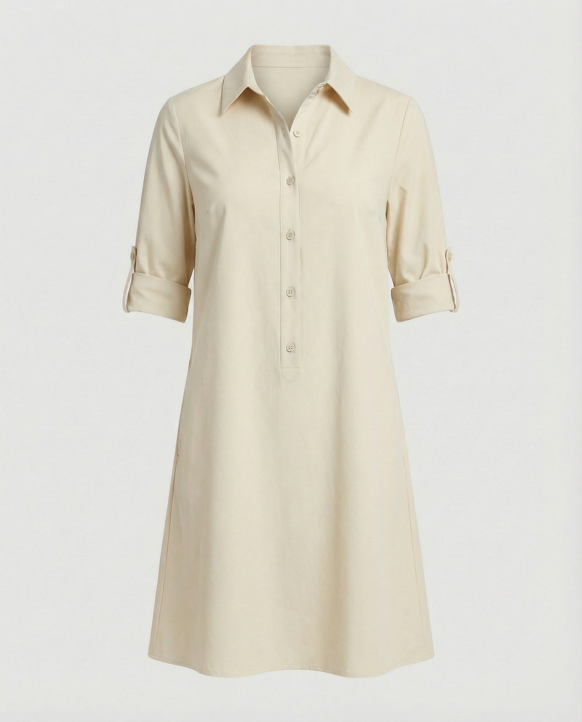 Women Shirt Dress Cotton Casual