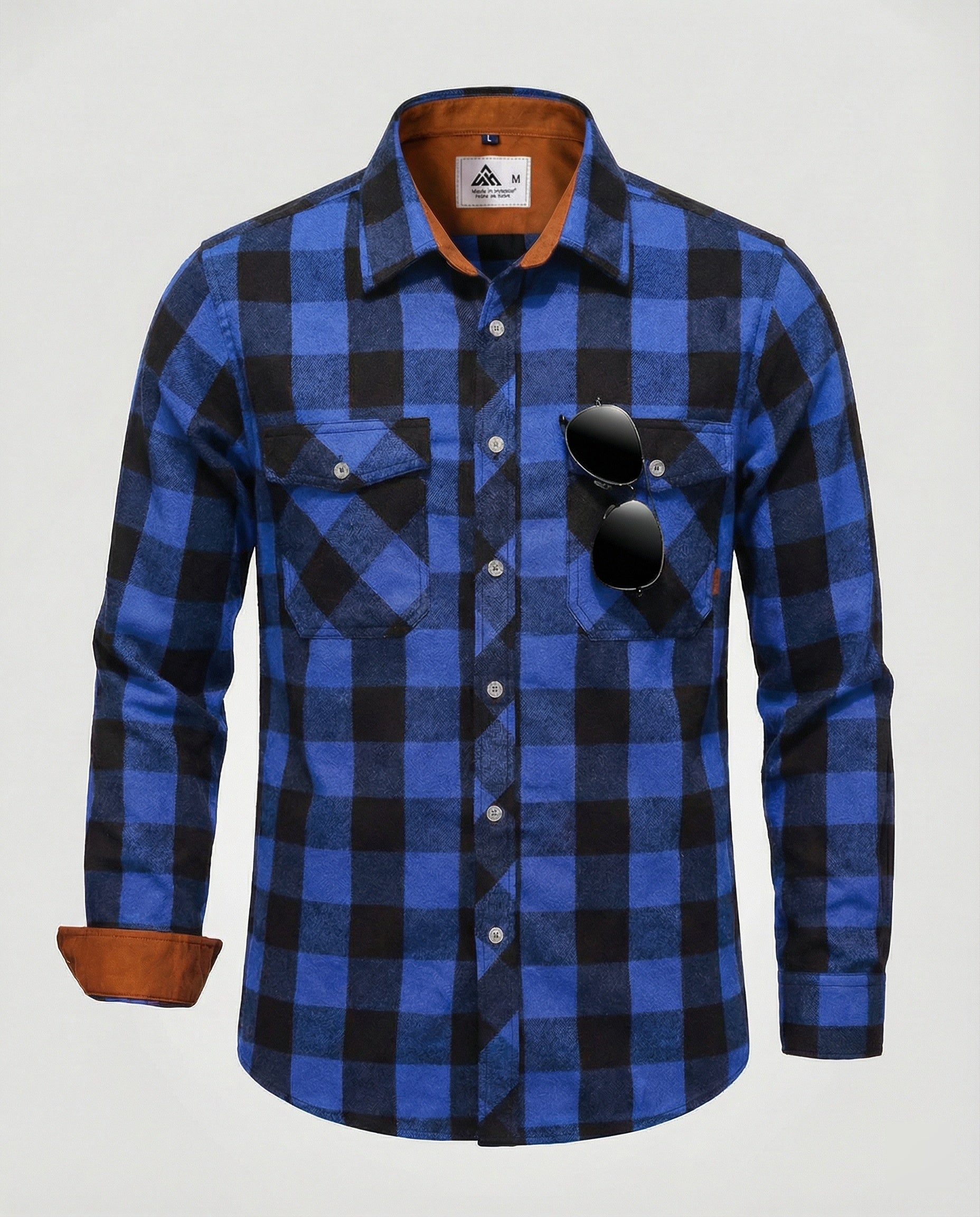 Men's Flannel Shirt Checkered Casual