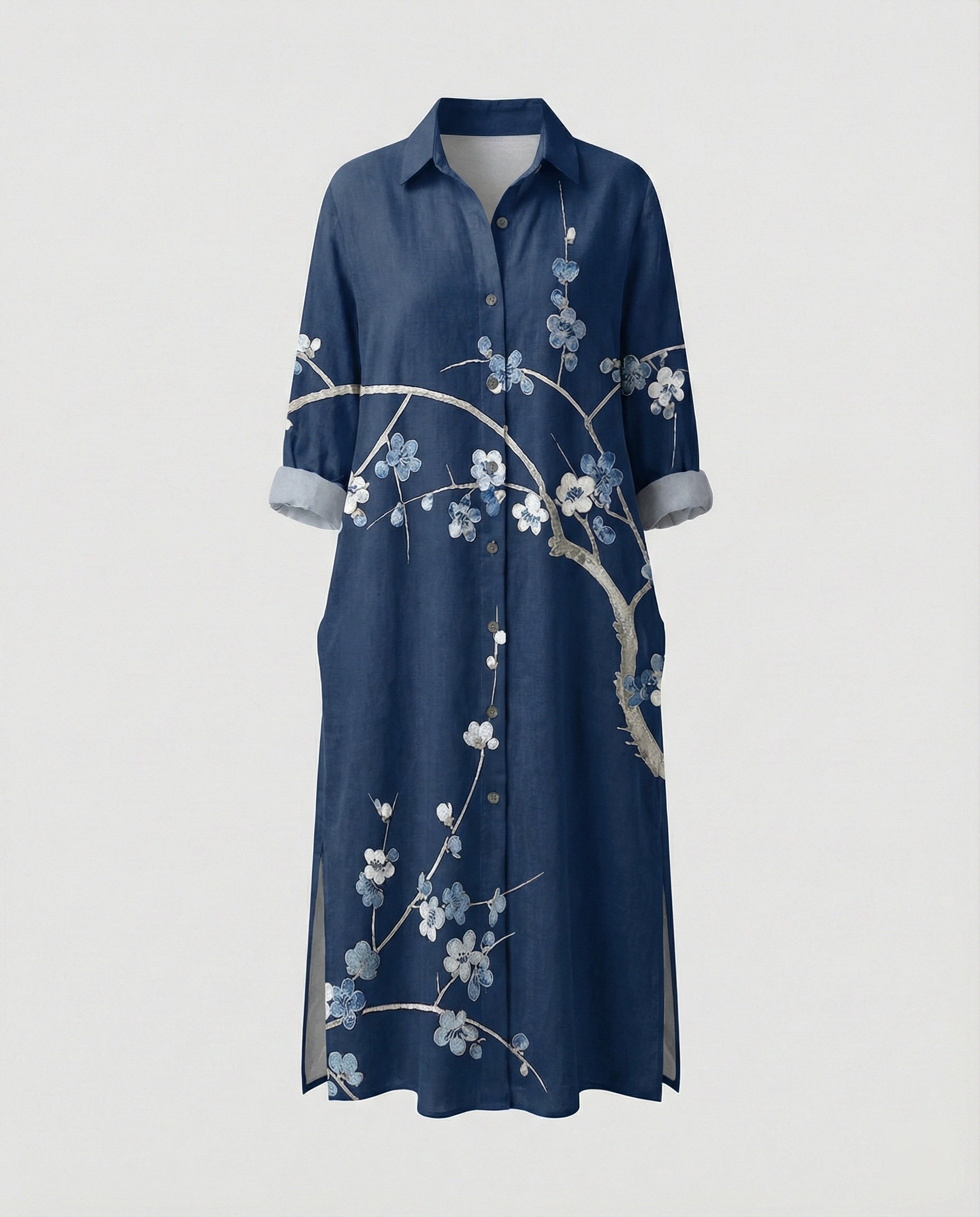 Women's Kaftan Dress Long Silk Look