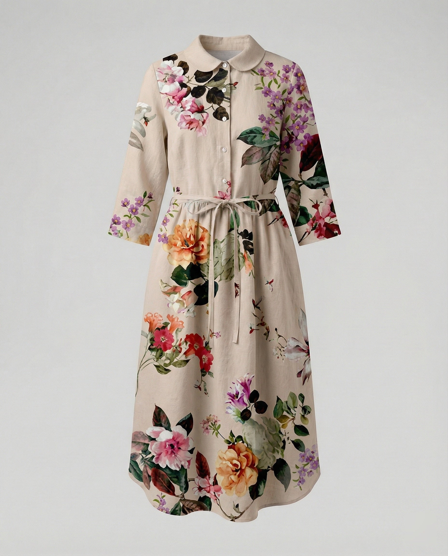 Ladies' Maxi Dress Shirt Dress Daisy