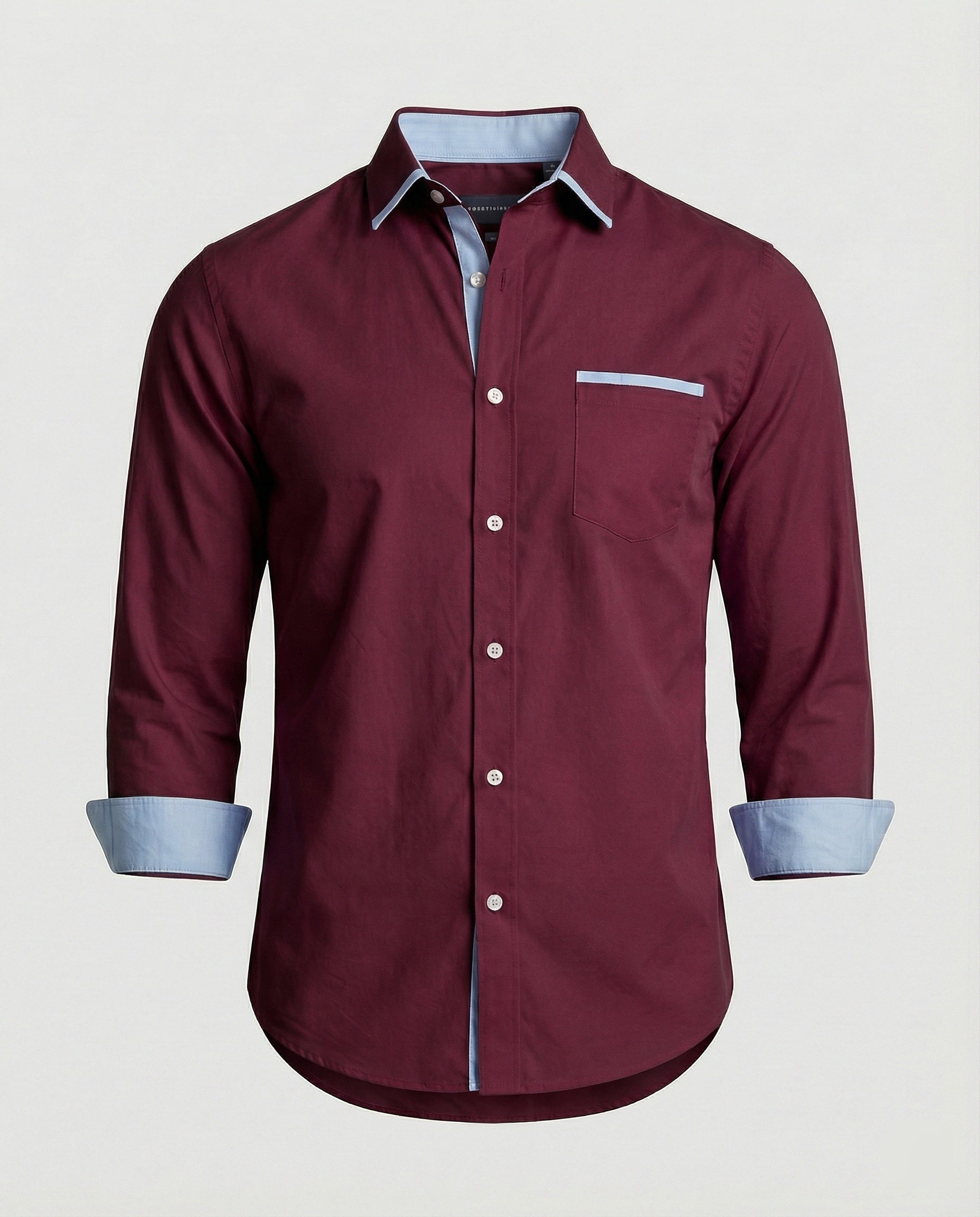 Men's Business Shirt with Kent Collar