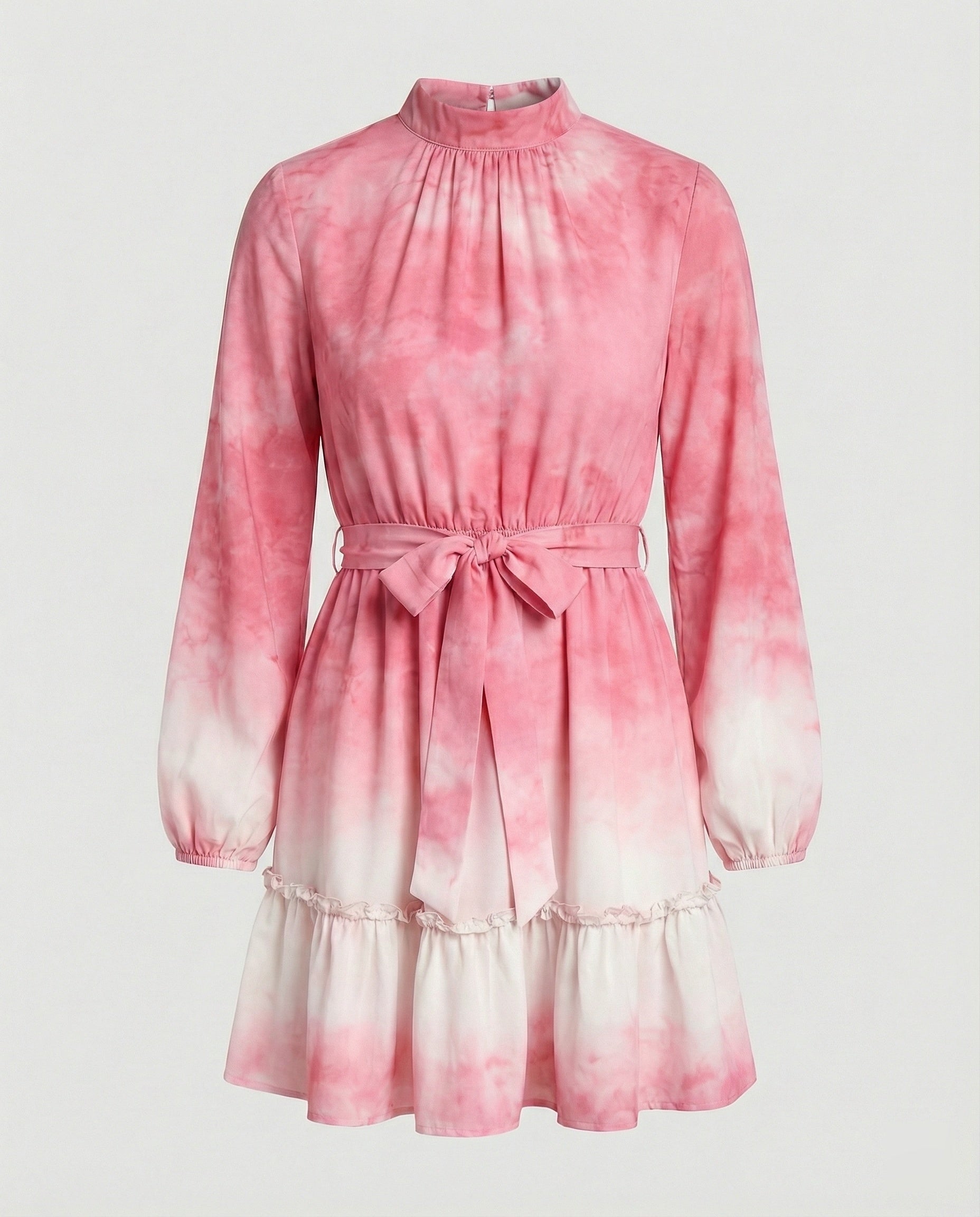 Women's casual dress mini with ruffle