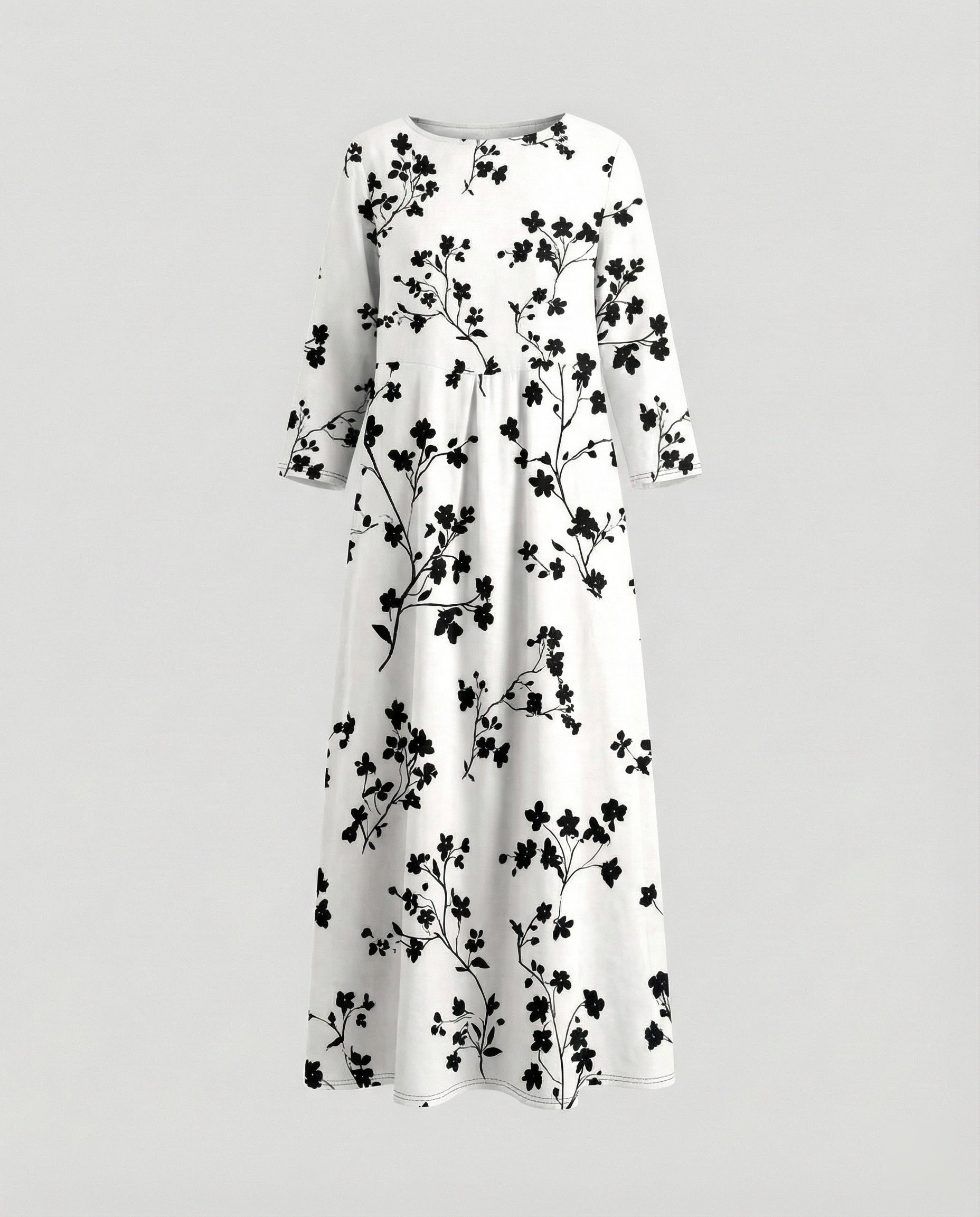 Ladies maxi dress floral with pockets