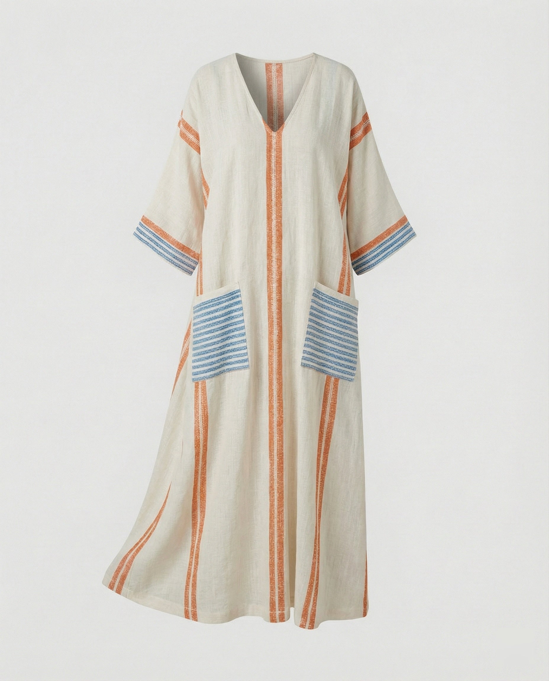 Linen Kaftan Maxi Dress Women