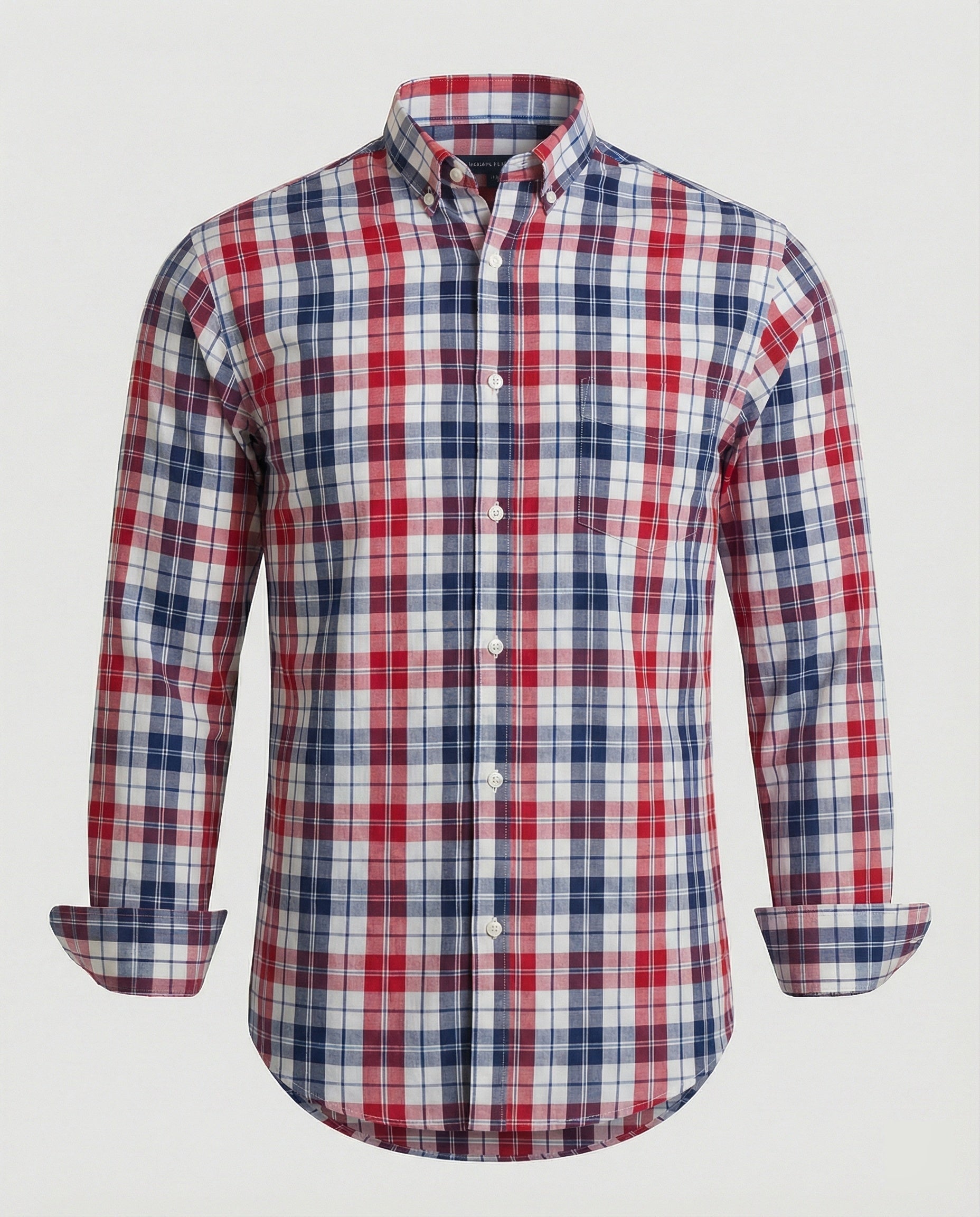 Men's Flannel Long Sleeve Shirt Checkered