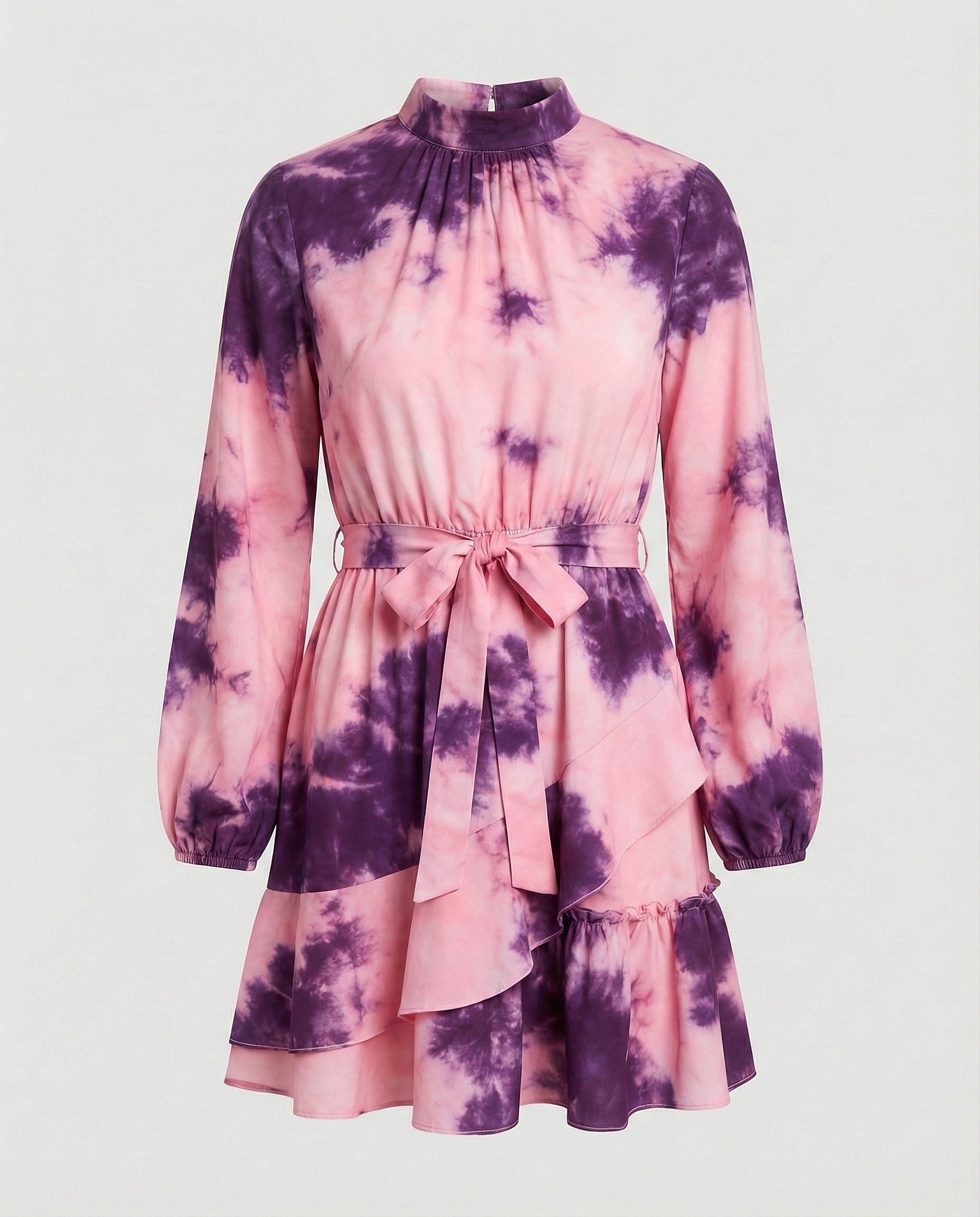 Women's casual dress mini with ruffle