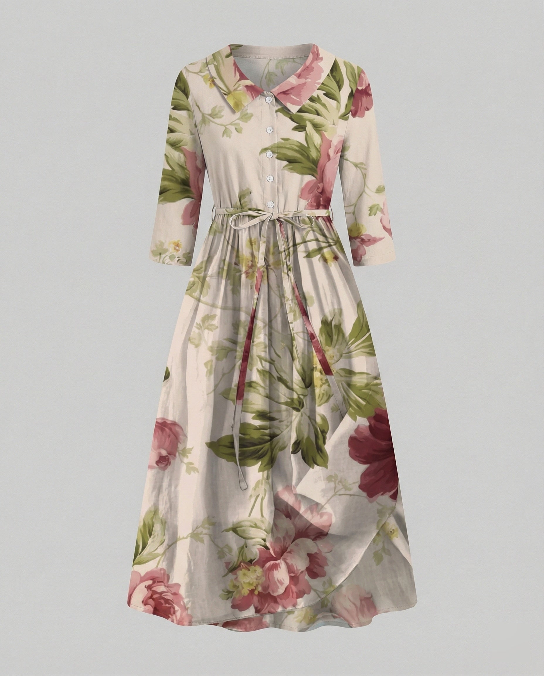 Ladies' Maxi Dress Shirt Dress Daisy