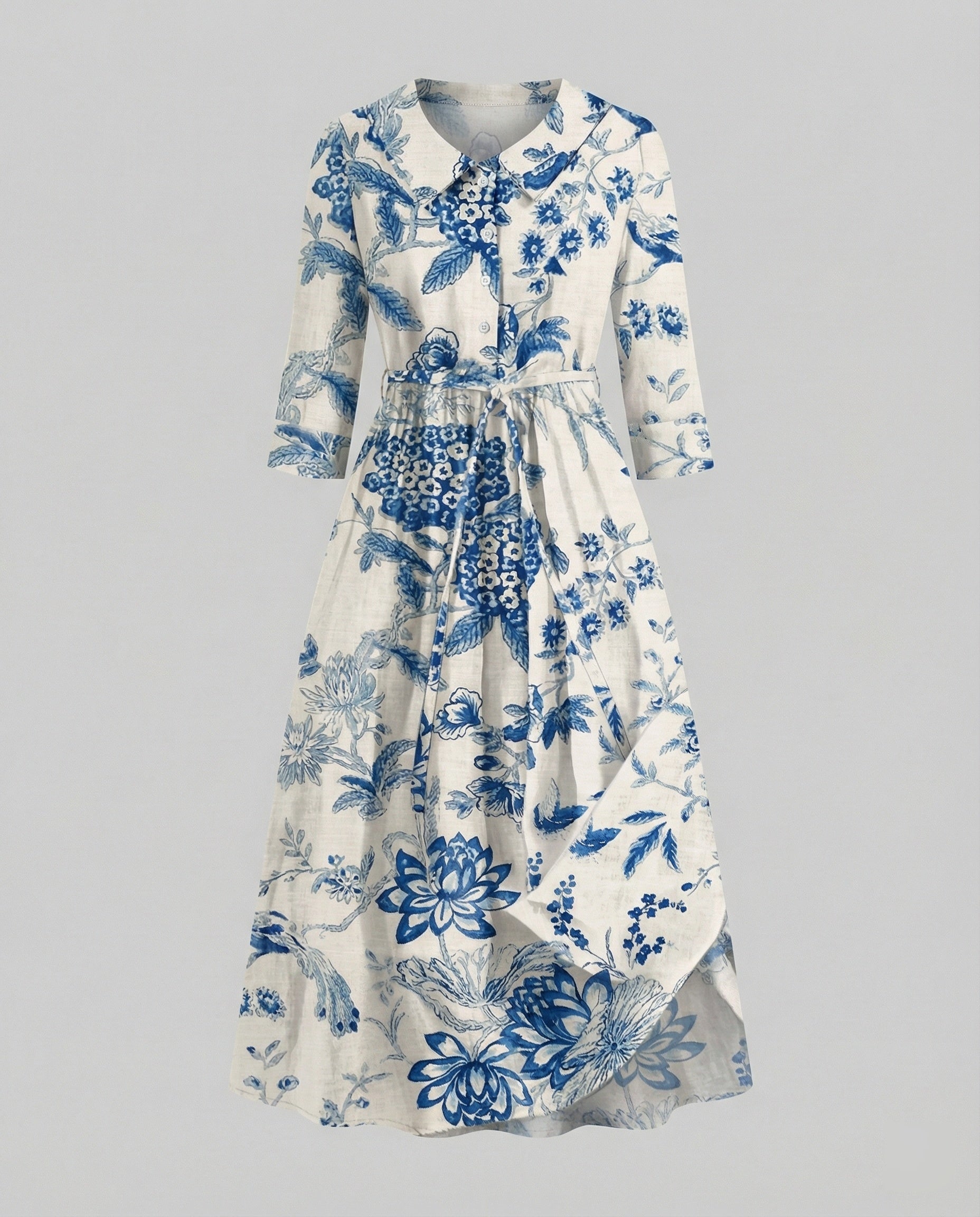 Ladies' Maxi Dress Shirt Dress Daisy