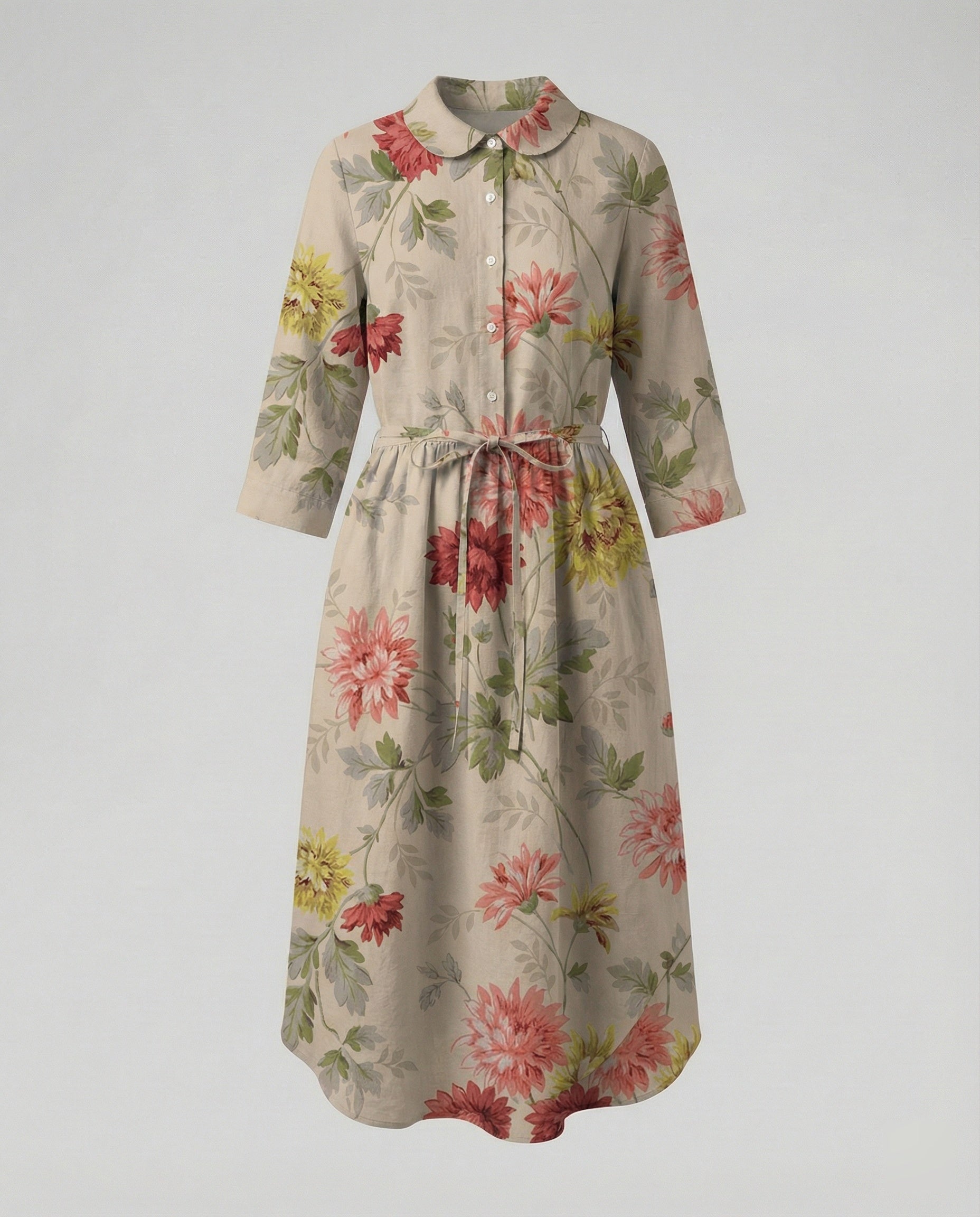 Ladies' Maxi Dress Shirt Dress Daisy