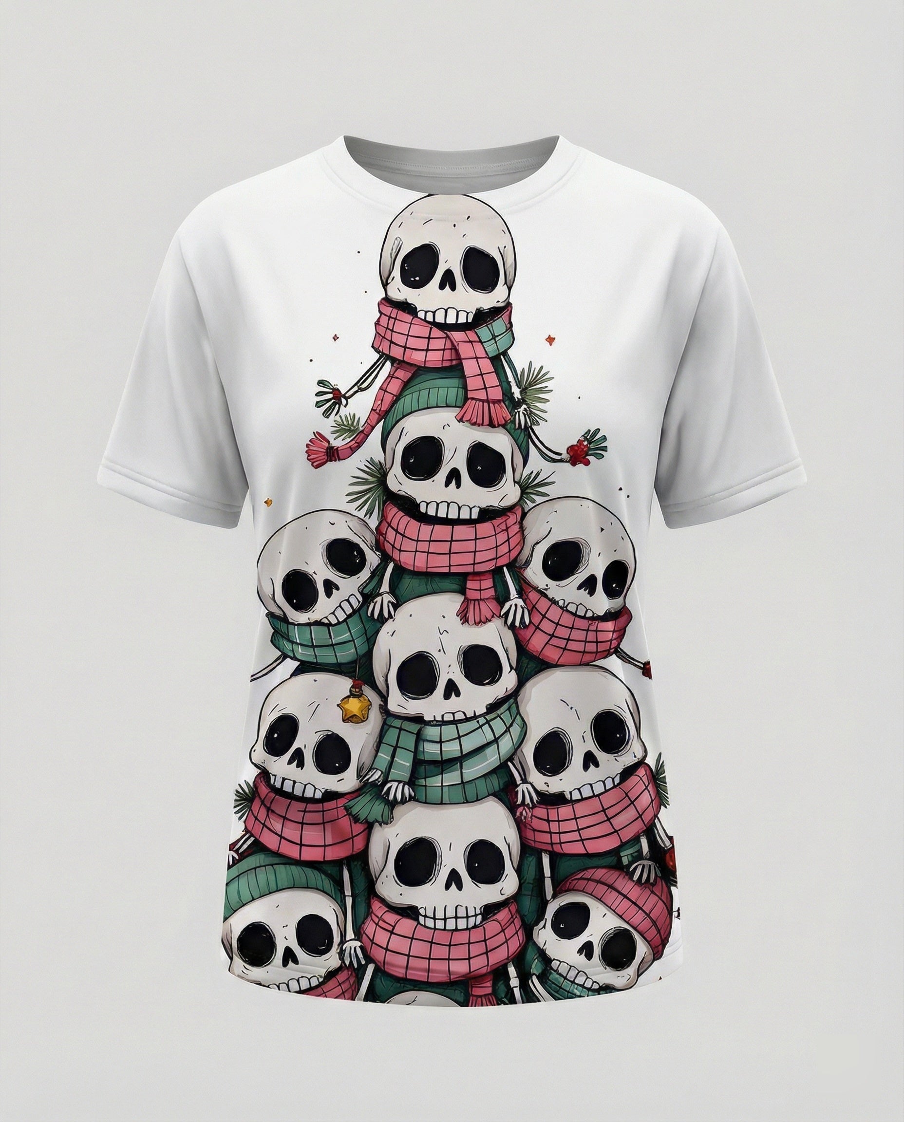 Short Sleeve Shirt Skull Print Women