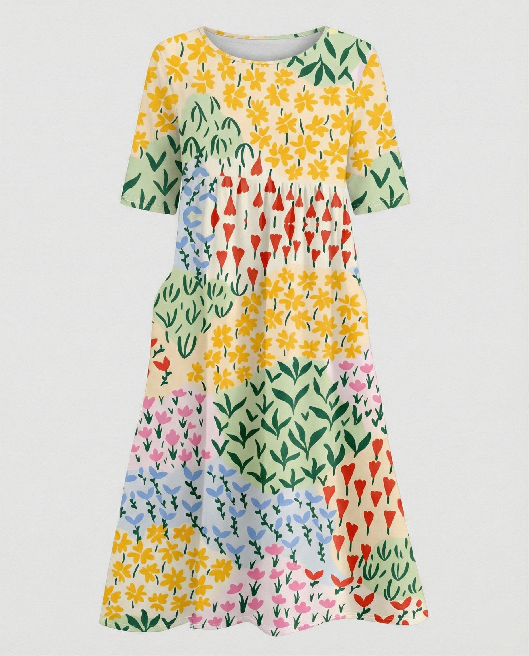 Women's maxi dress with pockets airy