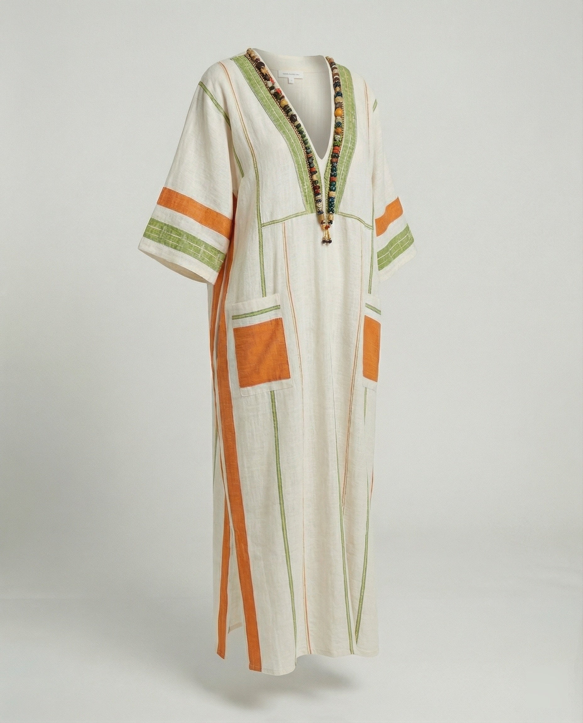 Linen Kaftan Maxi Dress Women