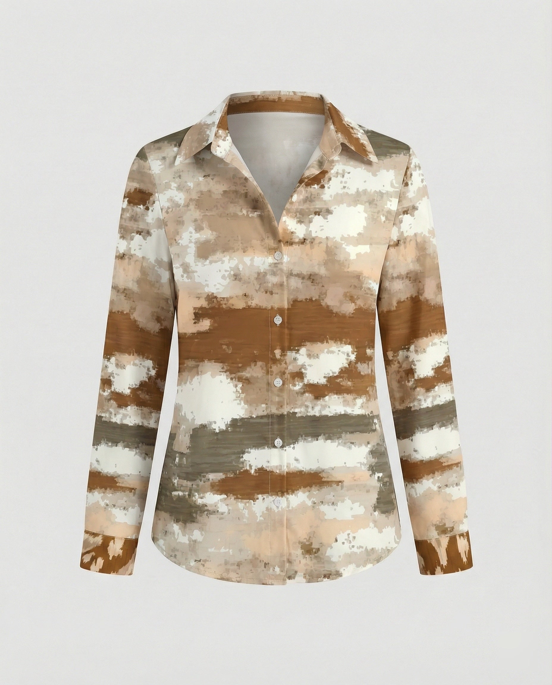 Shirt blouse silk look women floral
