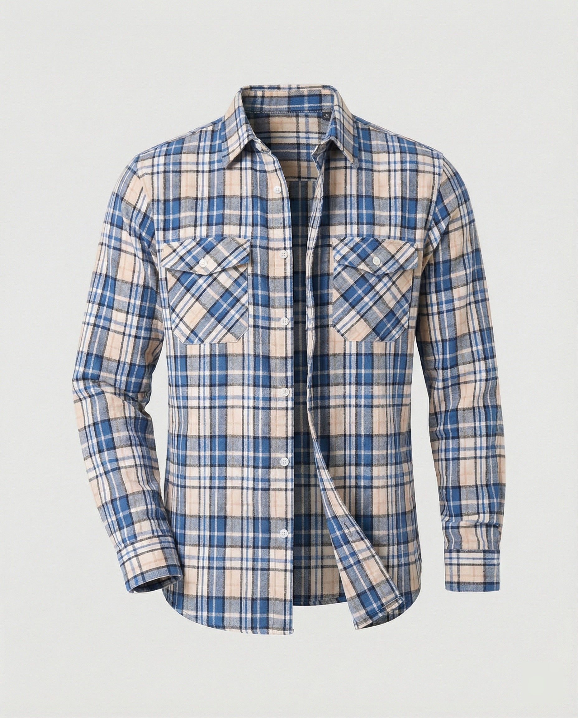 Men's Flannel Shirt Checked Casual