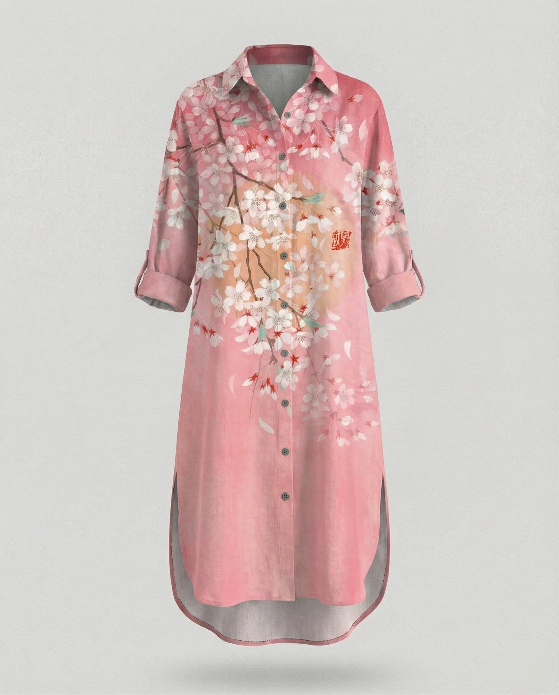 Women's Kaftan Dress Long Silk Look
