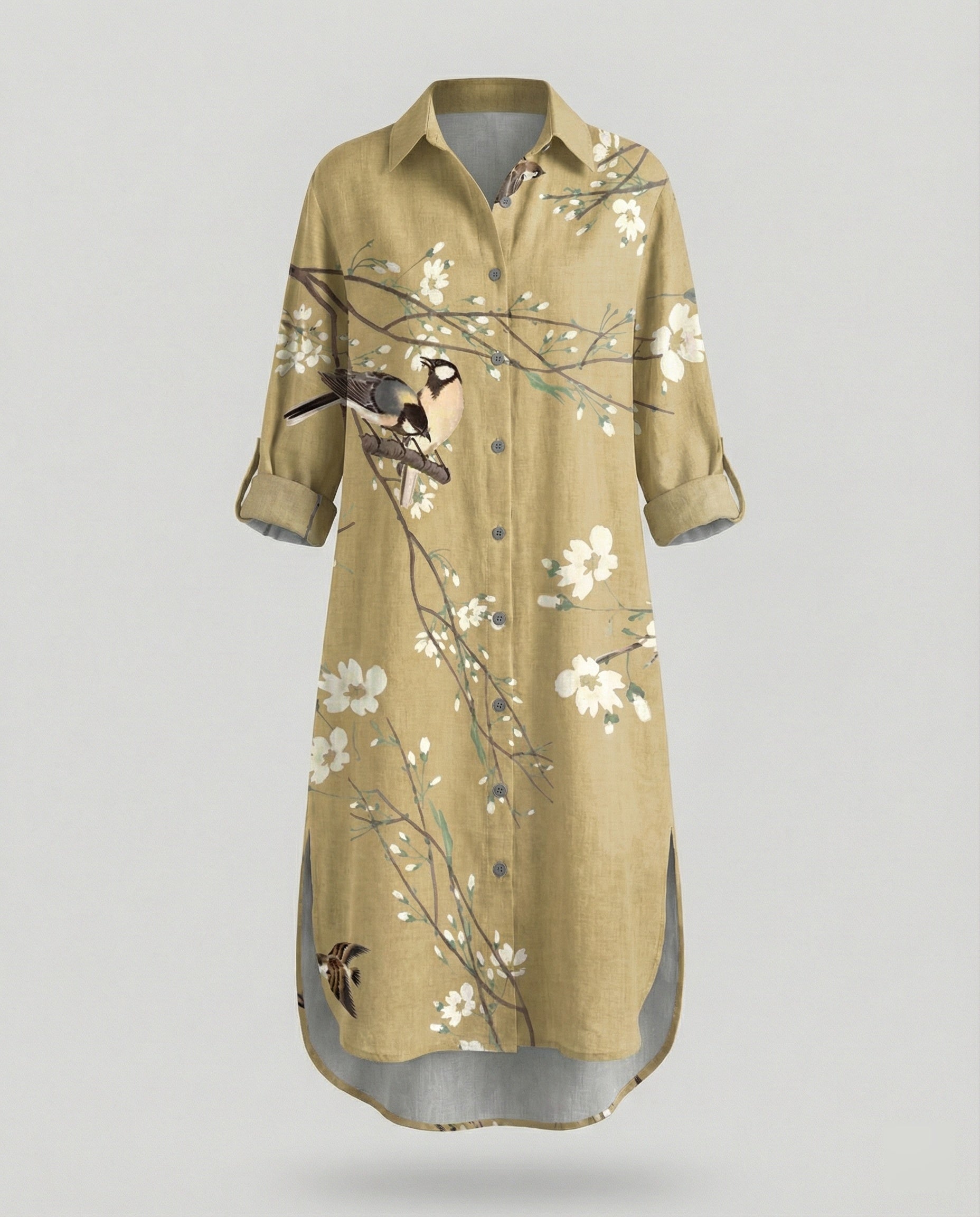 Women's Kaftan Dress Long Silk Look
