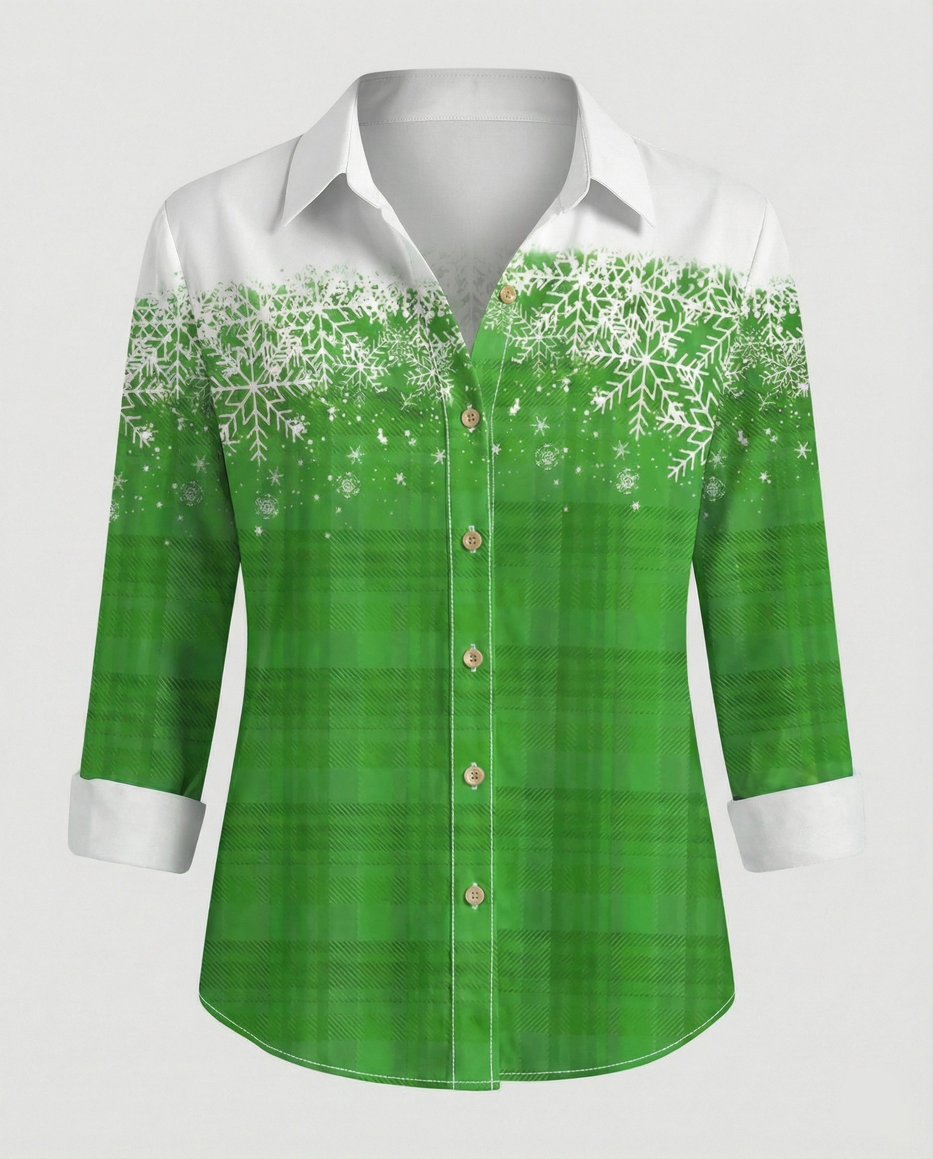Linen look blouse women floral