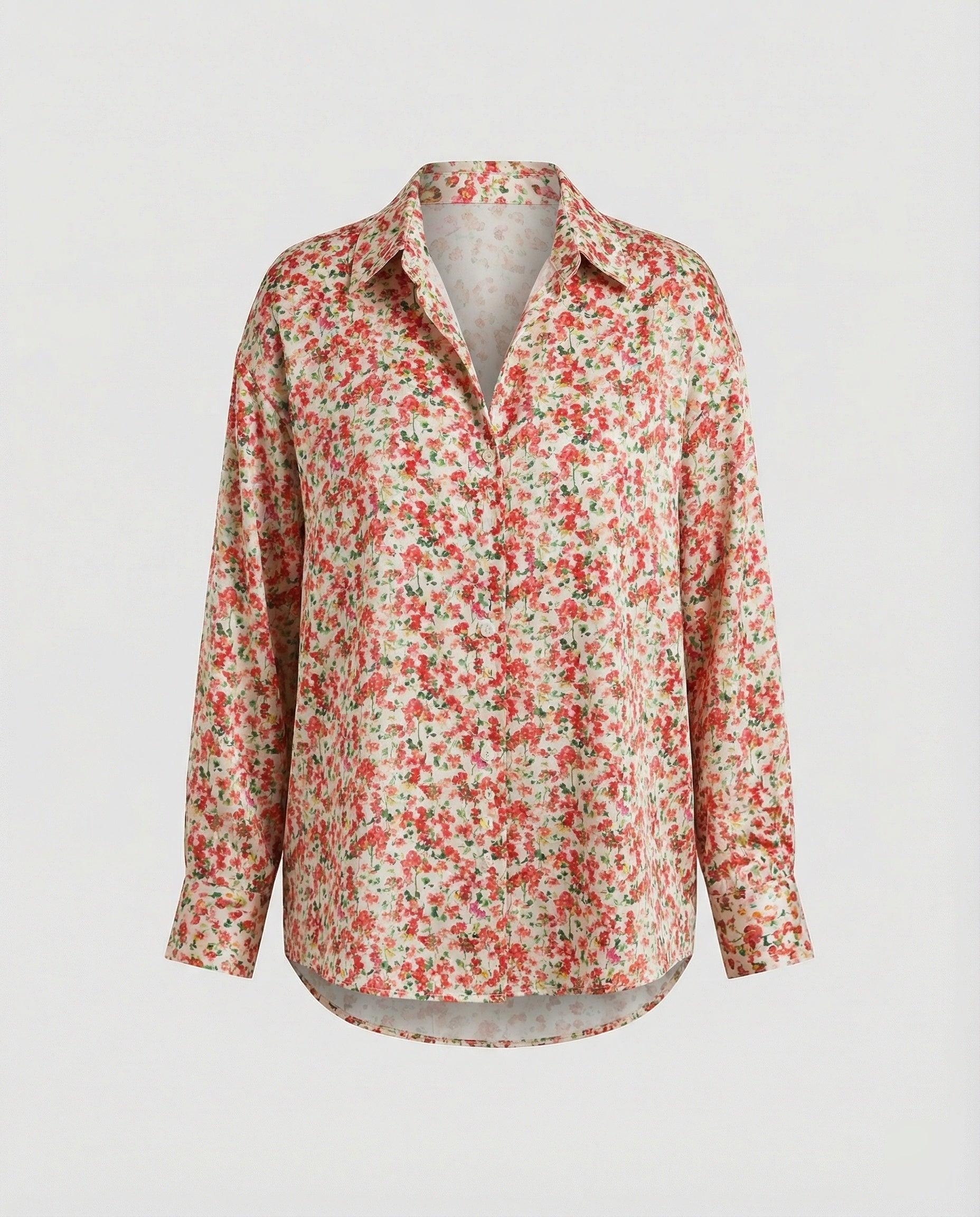 Light blouse women watercolor flowers