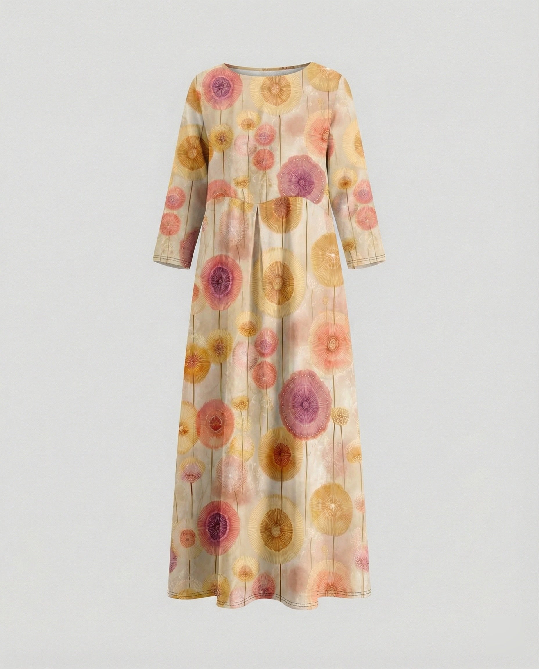 Ladies maxi dress floral with pockets