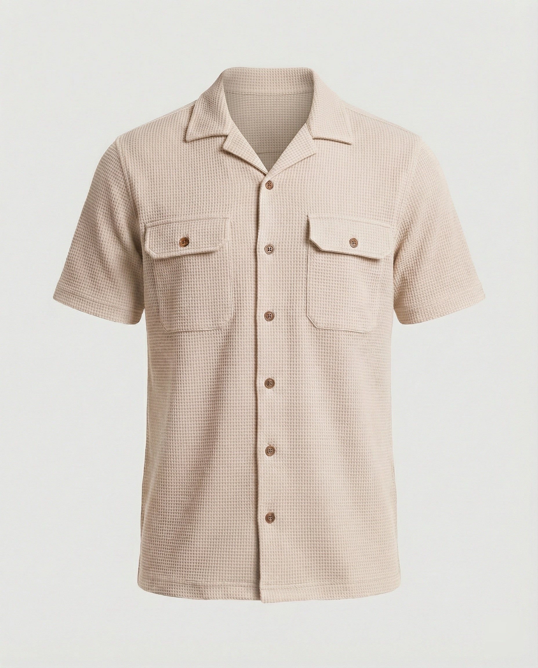 Men's short-sleeve shirt with chest pockets