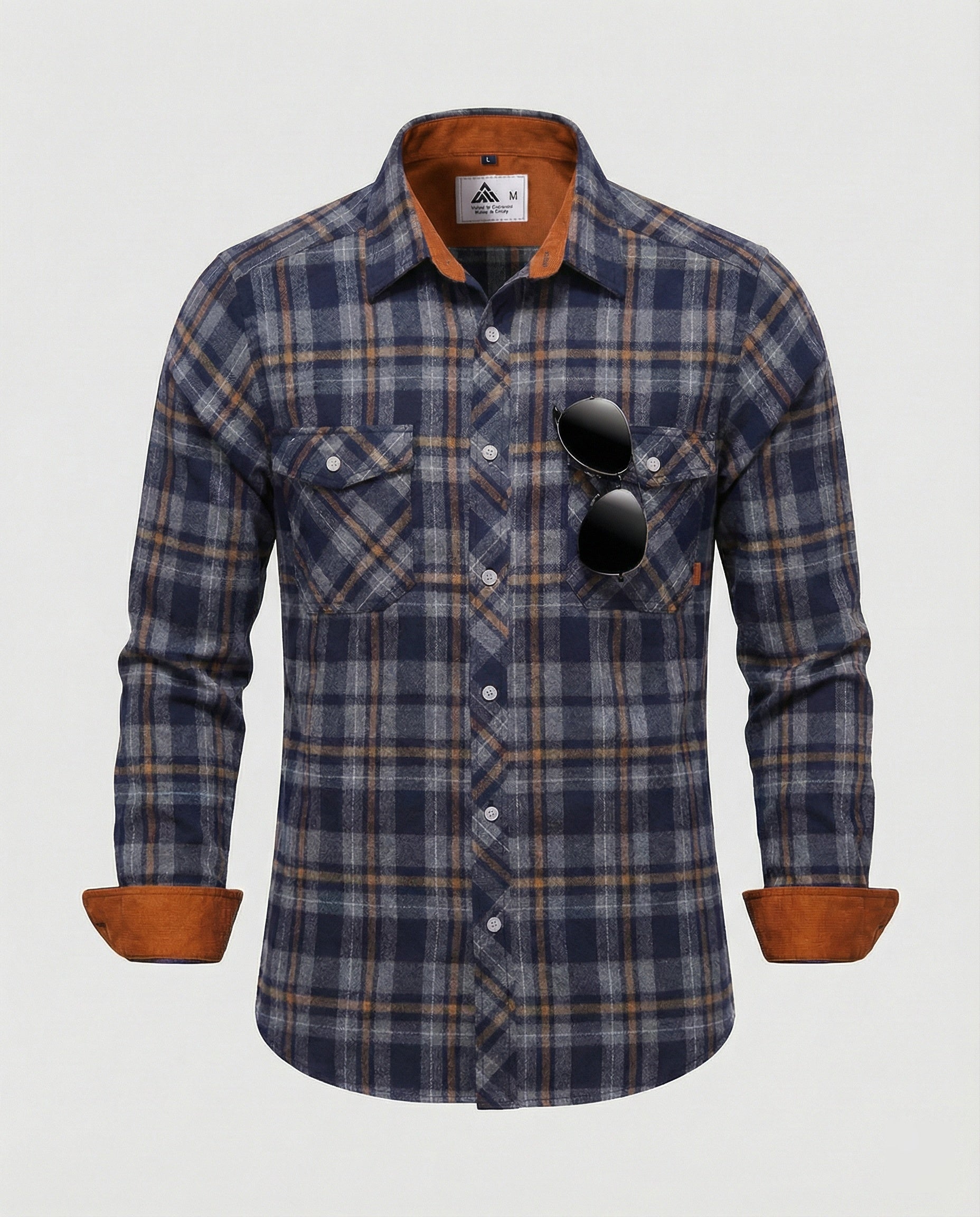 Men's Flannel Shirt Checkered Casual
