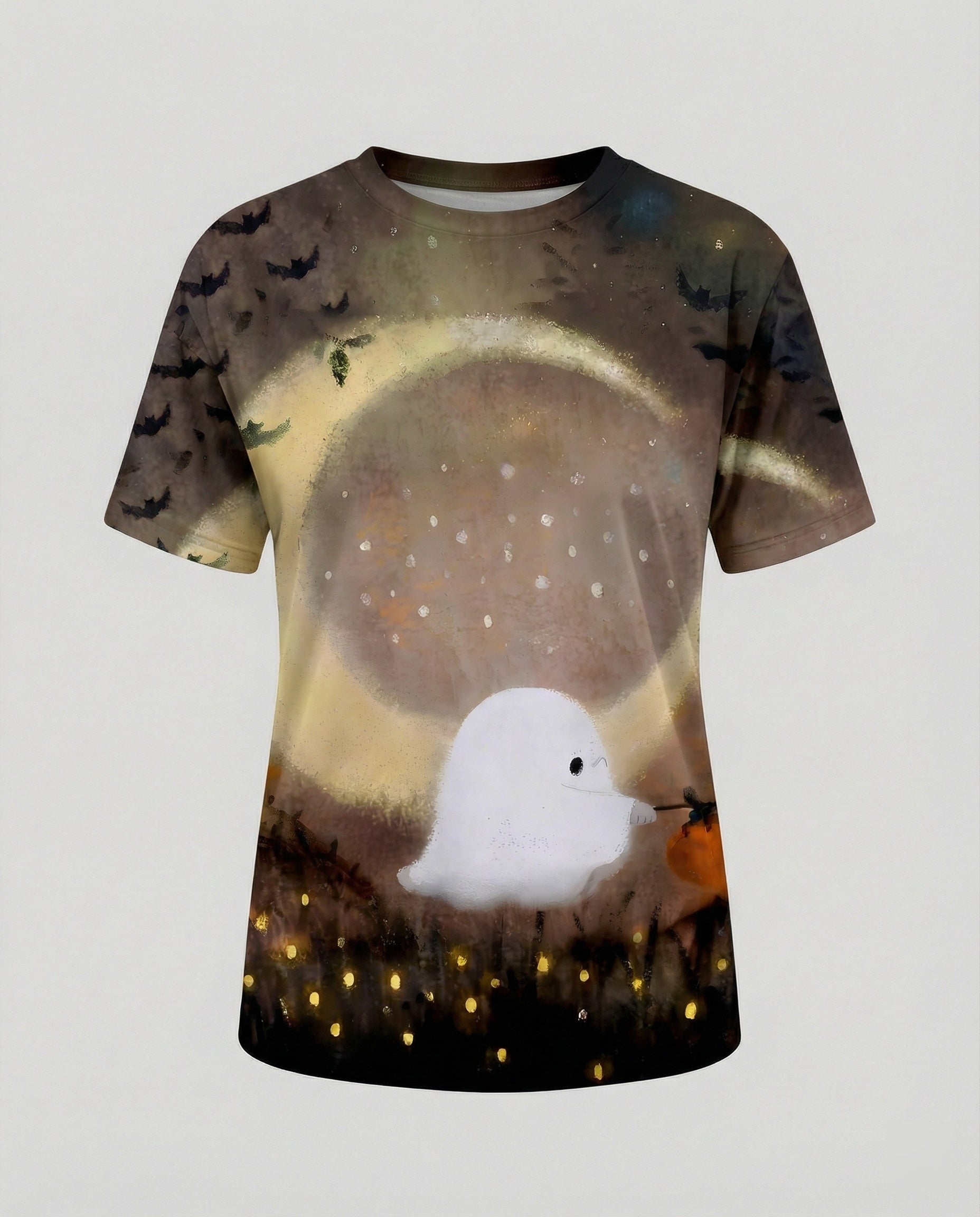 Short Sleeve Shirt Skull Print Women