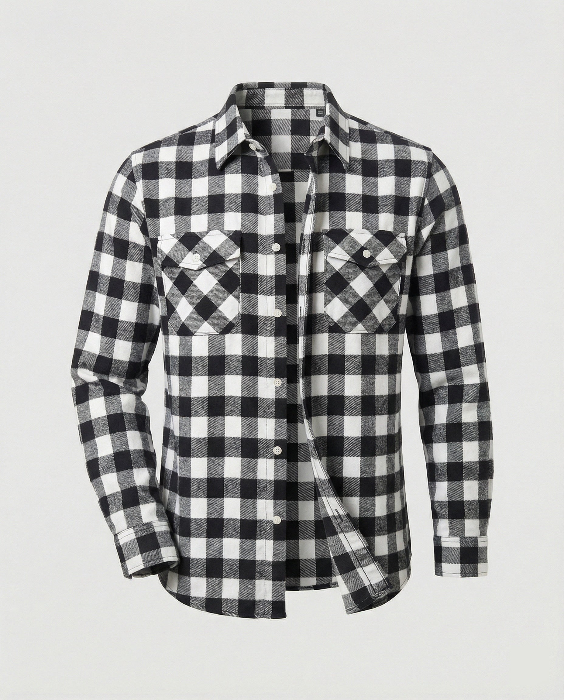 Men's Flannel Shirt Checked Casual