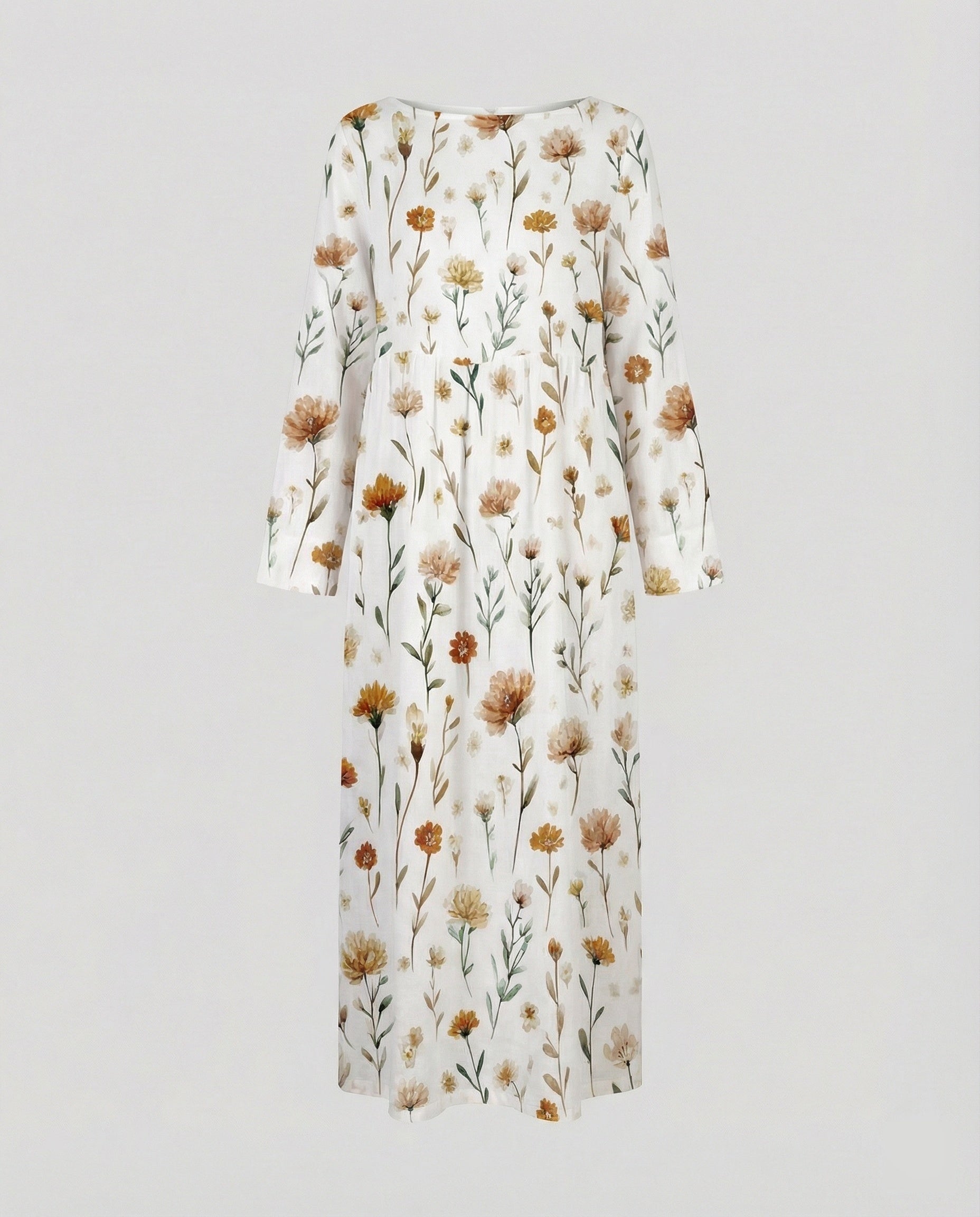 Ladies maxi dress floral with pockets