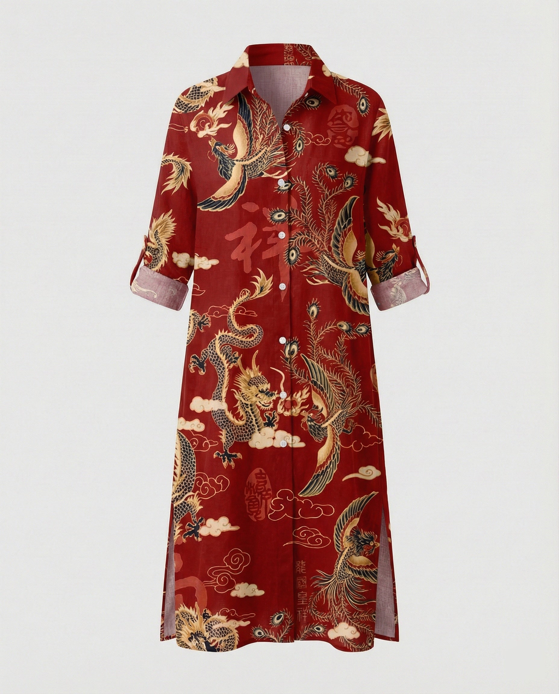 Women's Kaftan Dress Long Silk Look