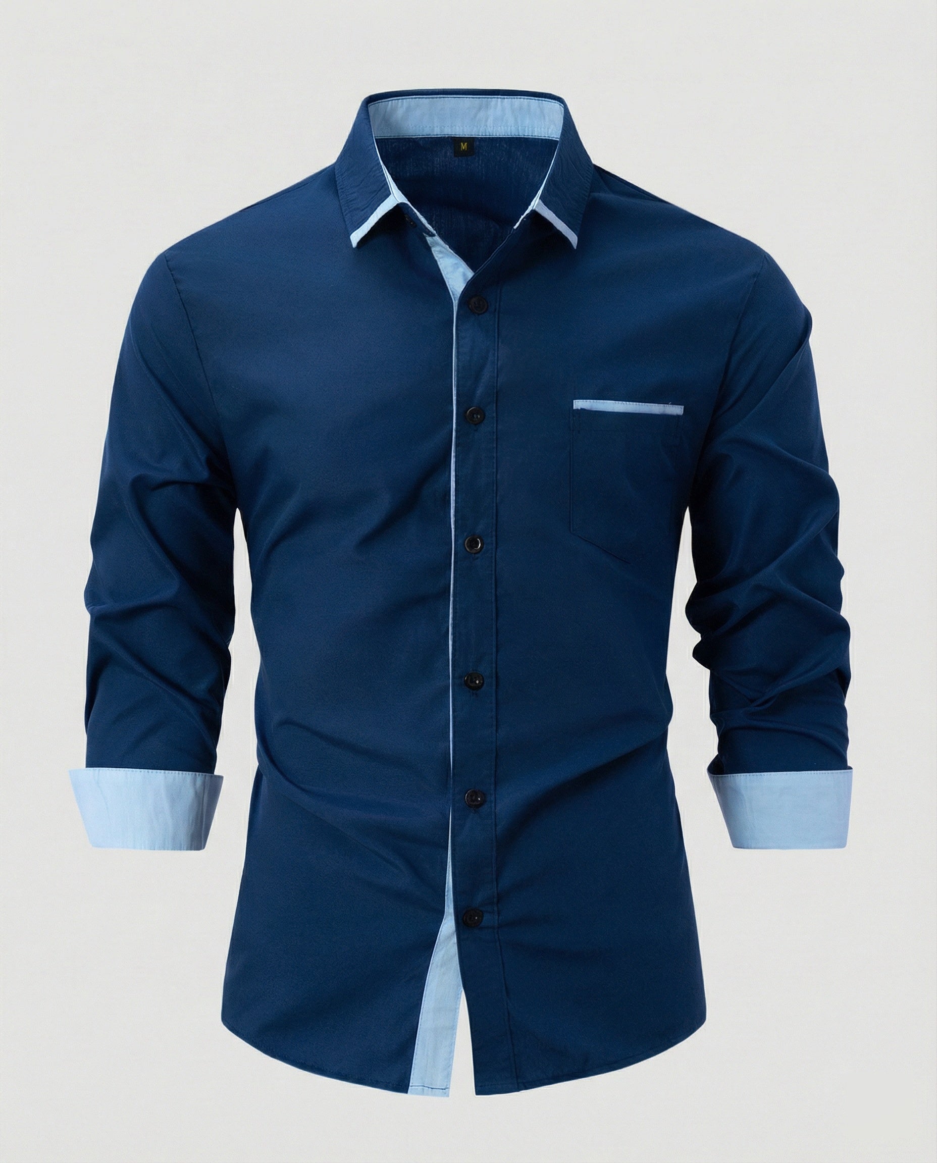 Men's business shirt with Kent collar and pocket