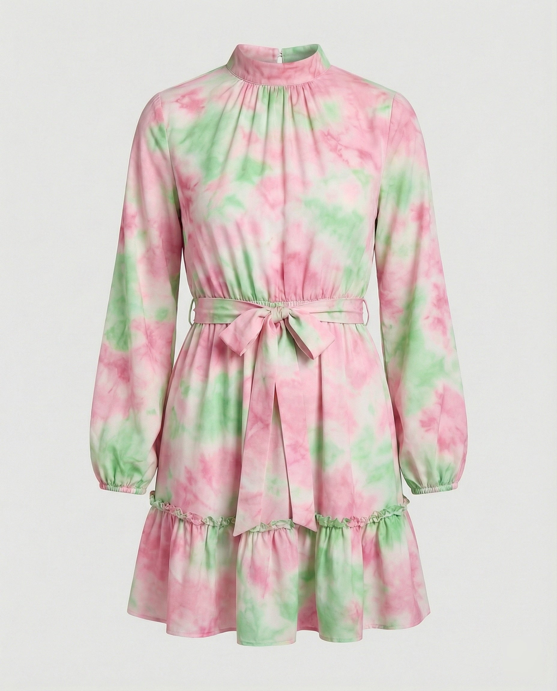 Women's casual dress mini with ruffle