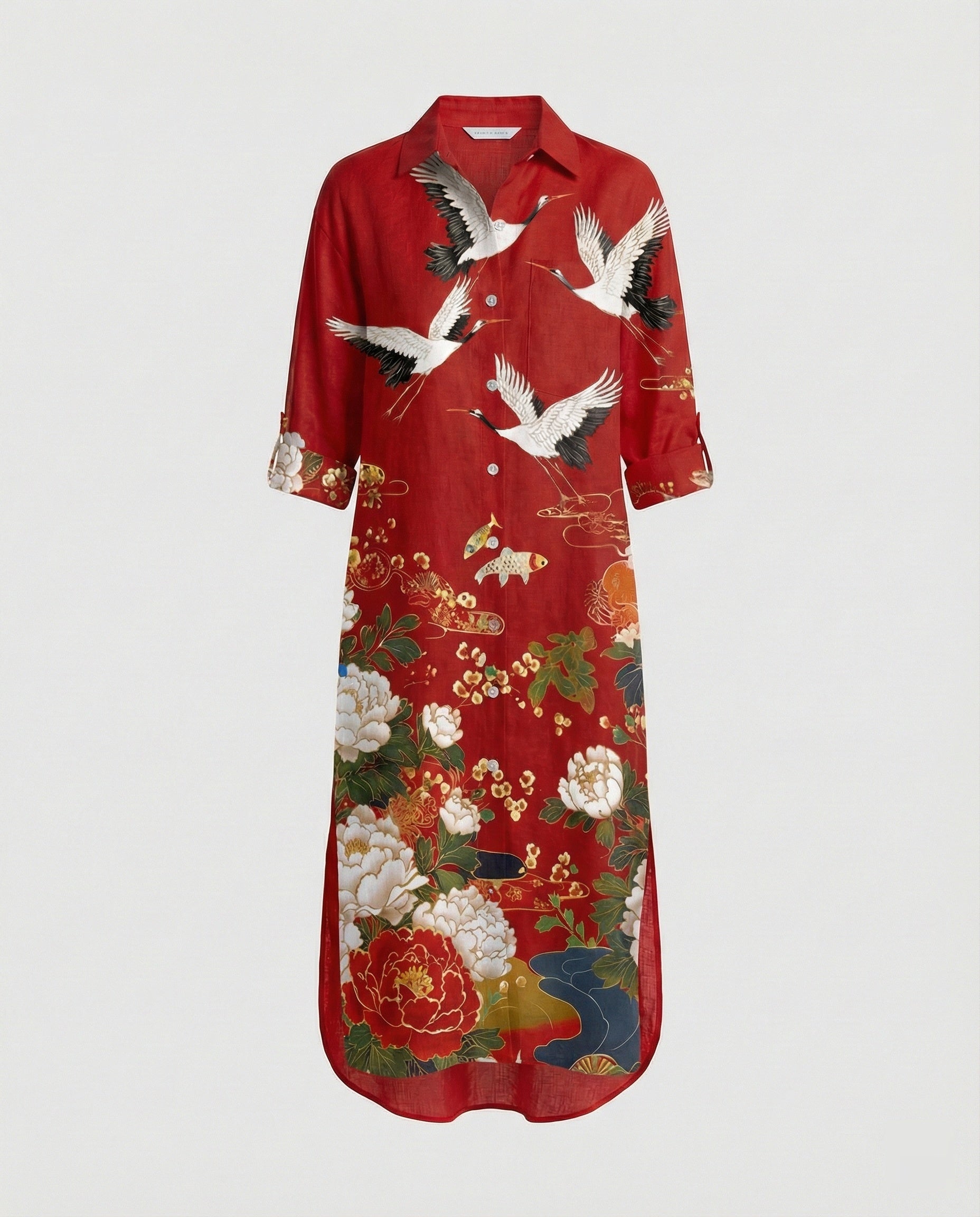 Women's Kaftan Dress Long Silk Look