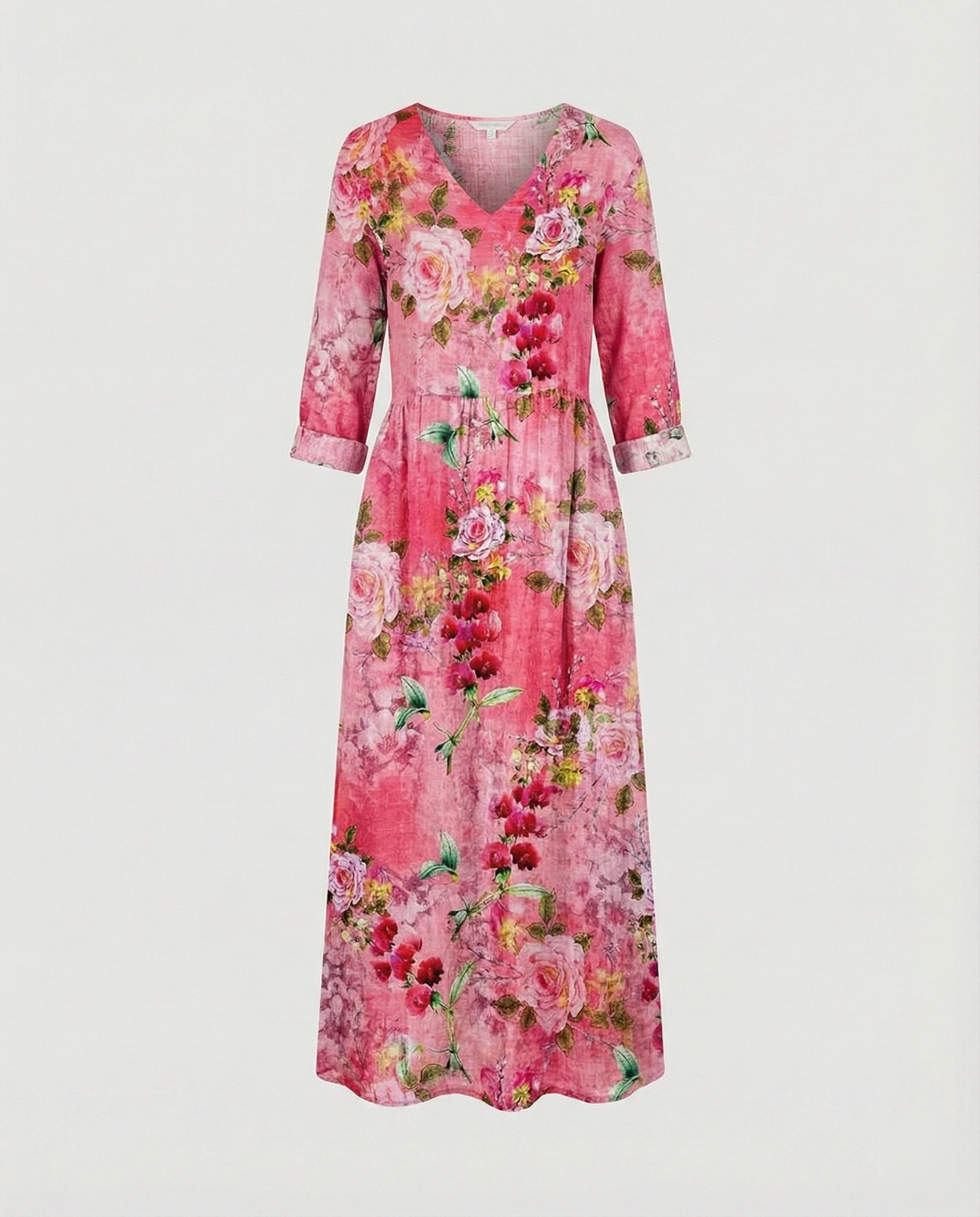 Women's Boho Maxi Dress Summer Linen Look