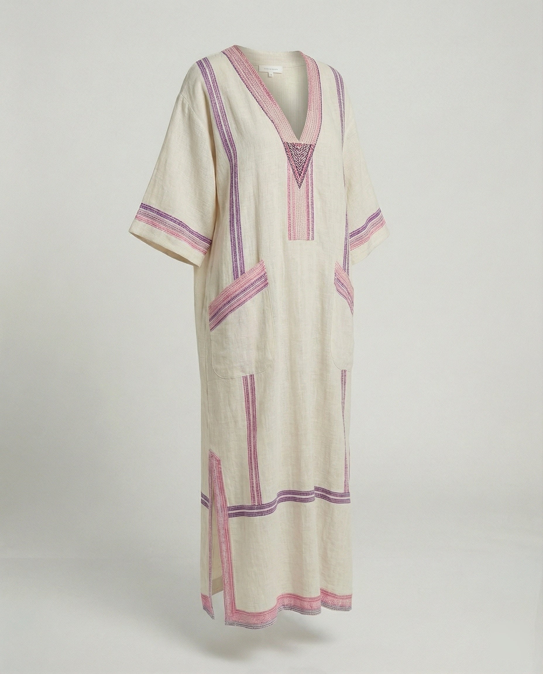Linen Kaftan Maxi Dress Women